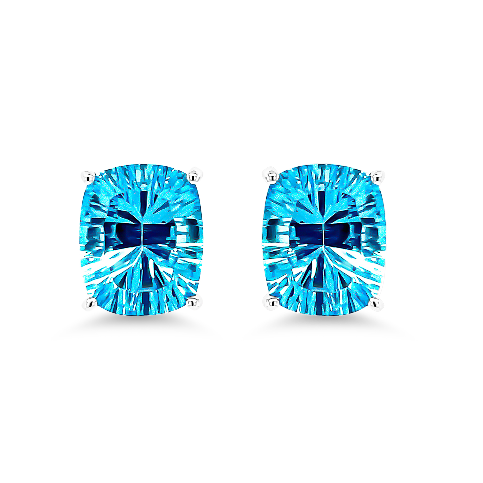 Dapple Swiss Blue Topaz Earrings