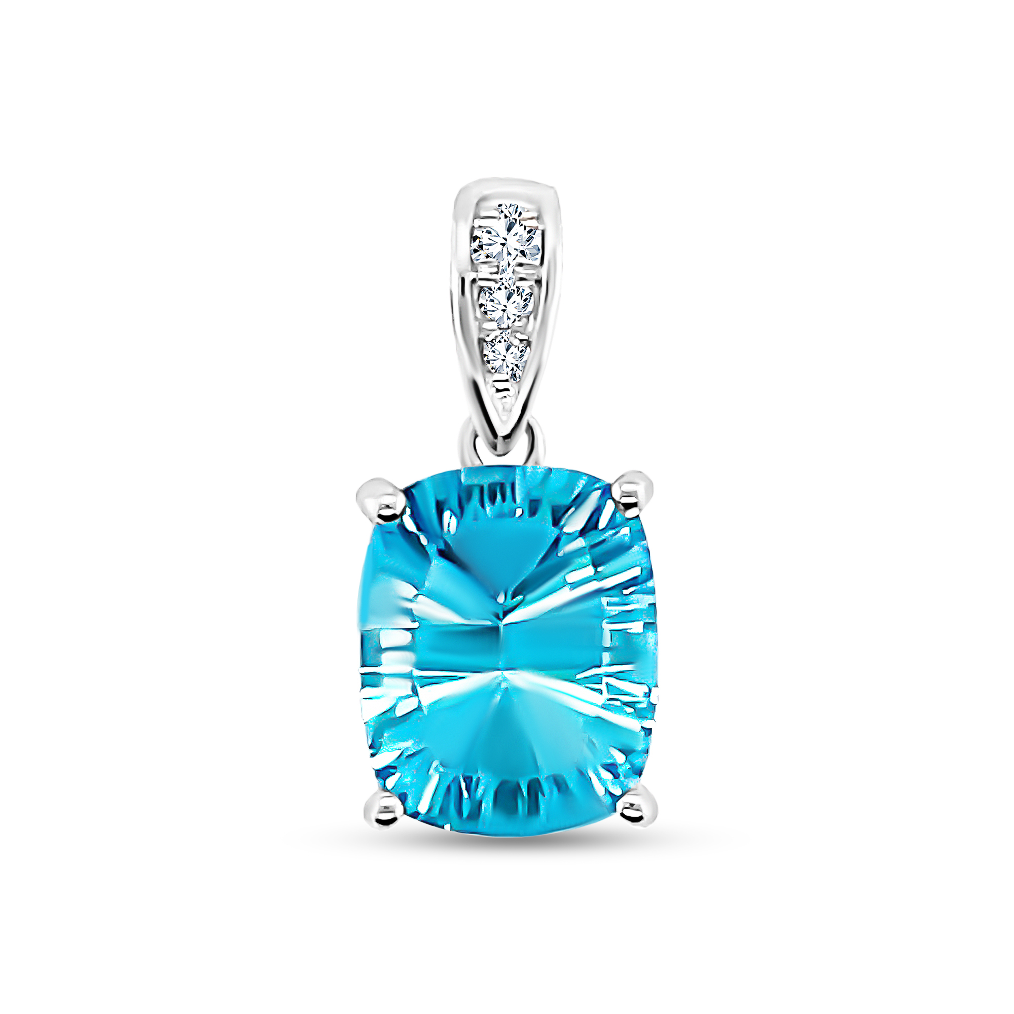 Dapple Swiss Blue Topaz Pendant