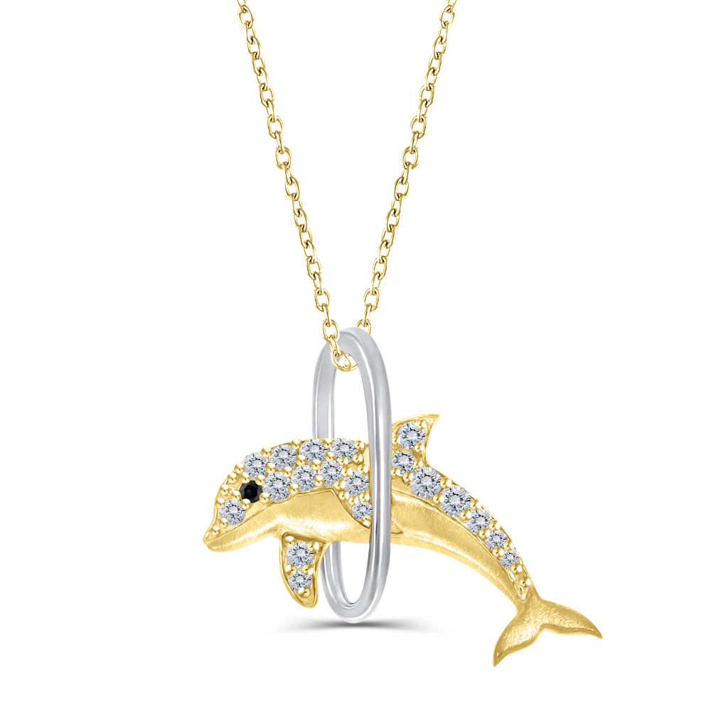 Image of Diamond Dolphin Pendant