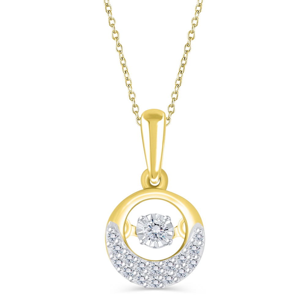 Image of Double Circle Diamond Pendant