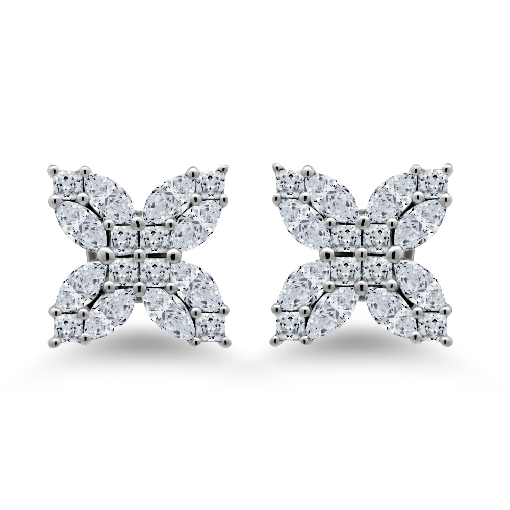Image of Diamond Petals Studs