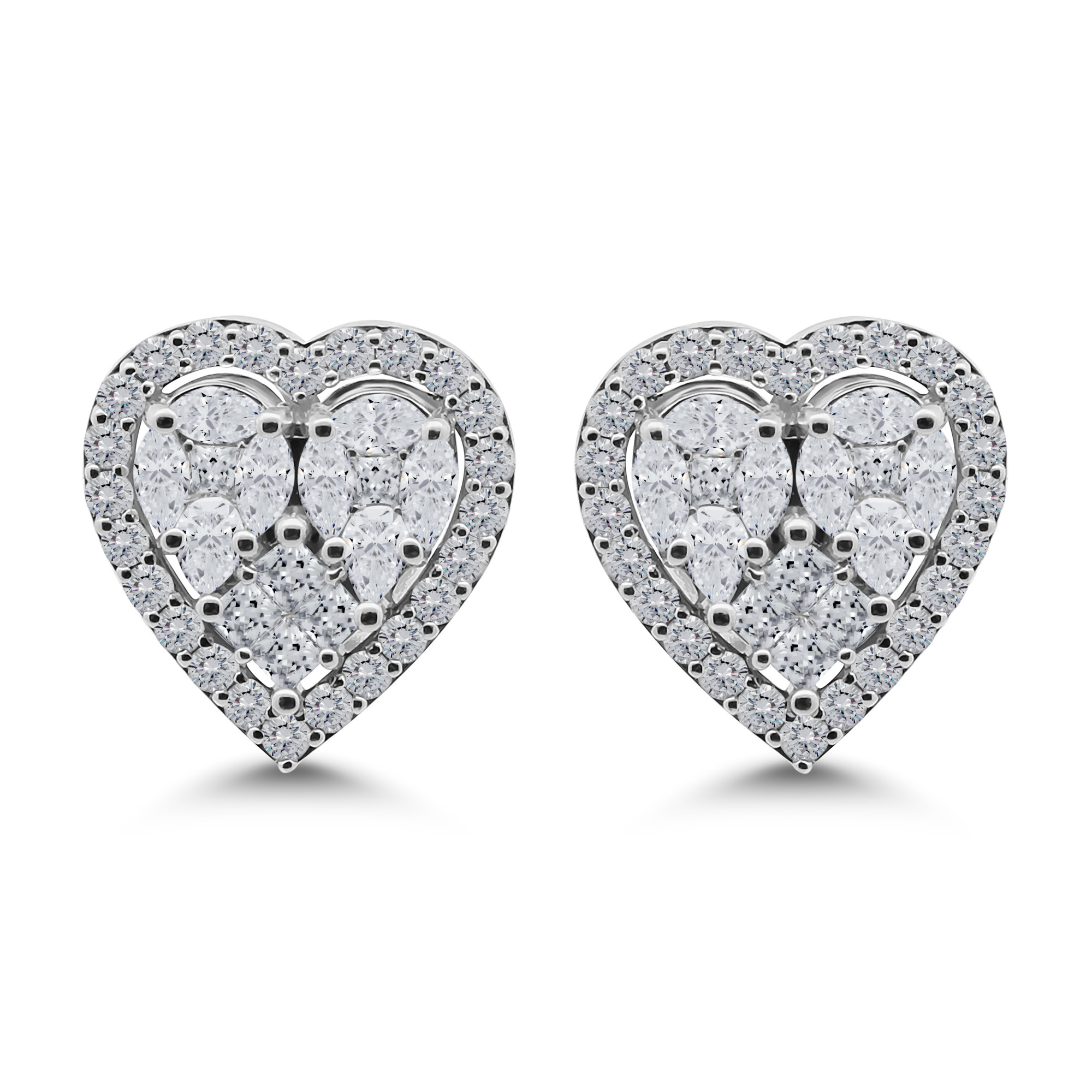 Elysian Heart Cluster Earrings