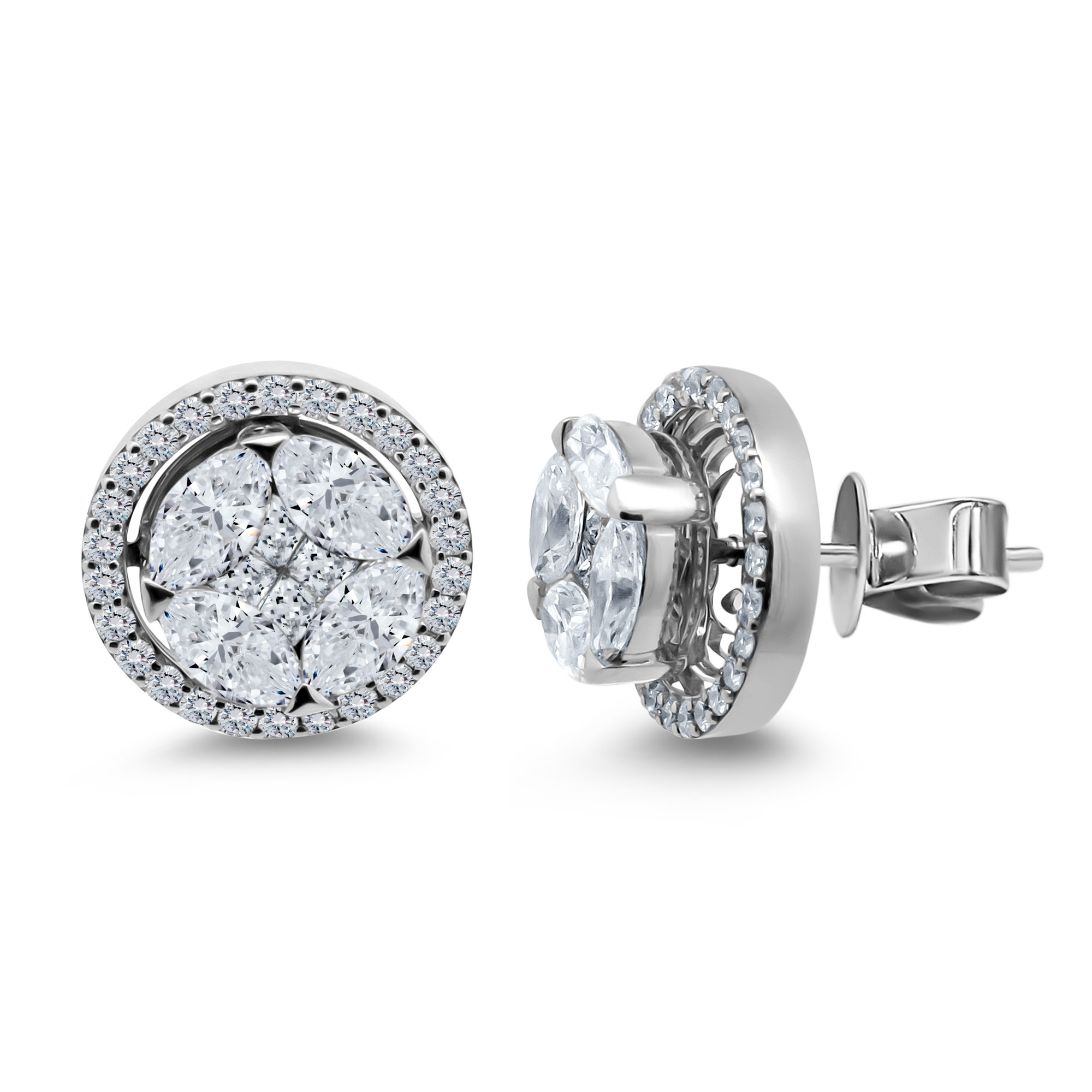 Celestia Marquise Cluster Earrings