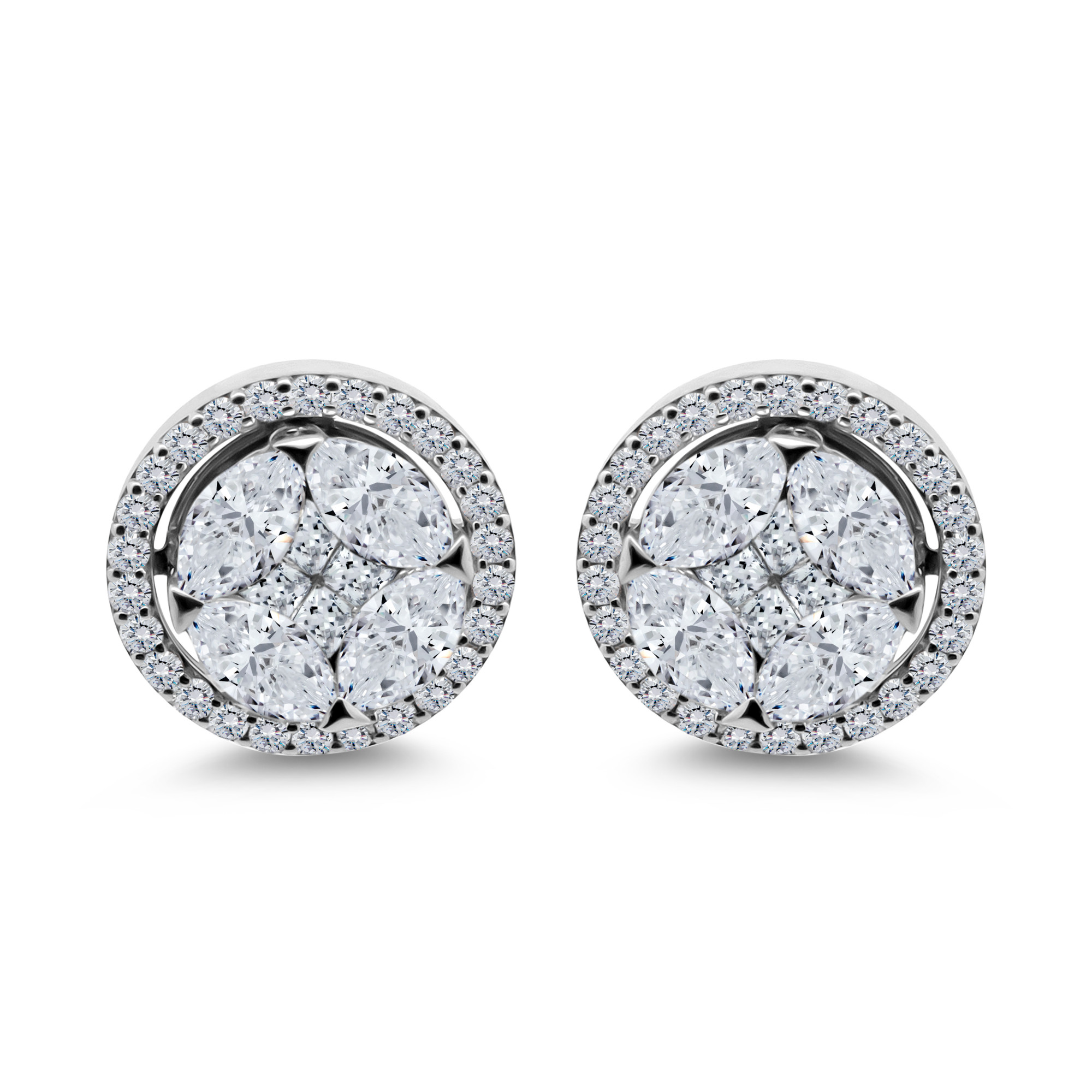 Celestia Marquise Cluster Earrings