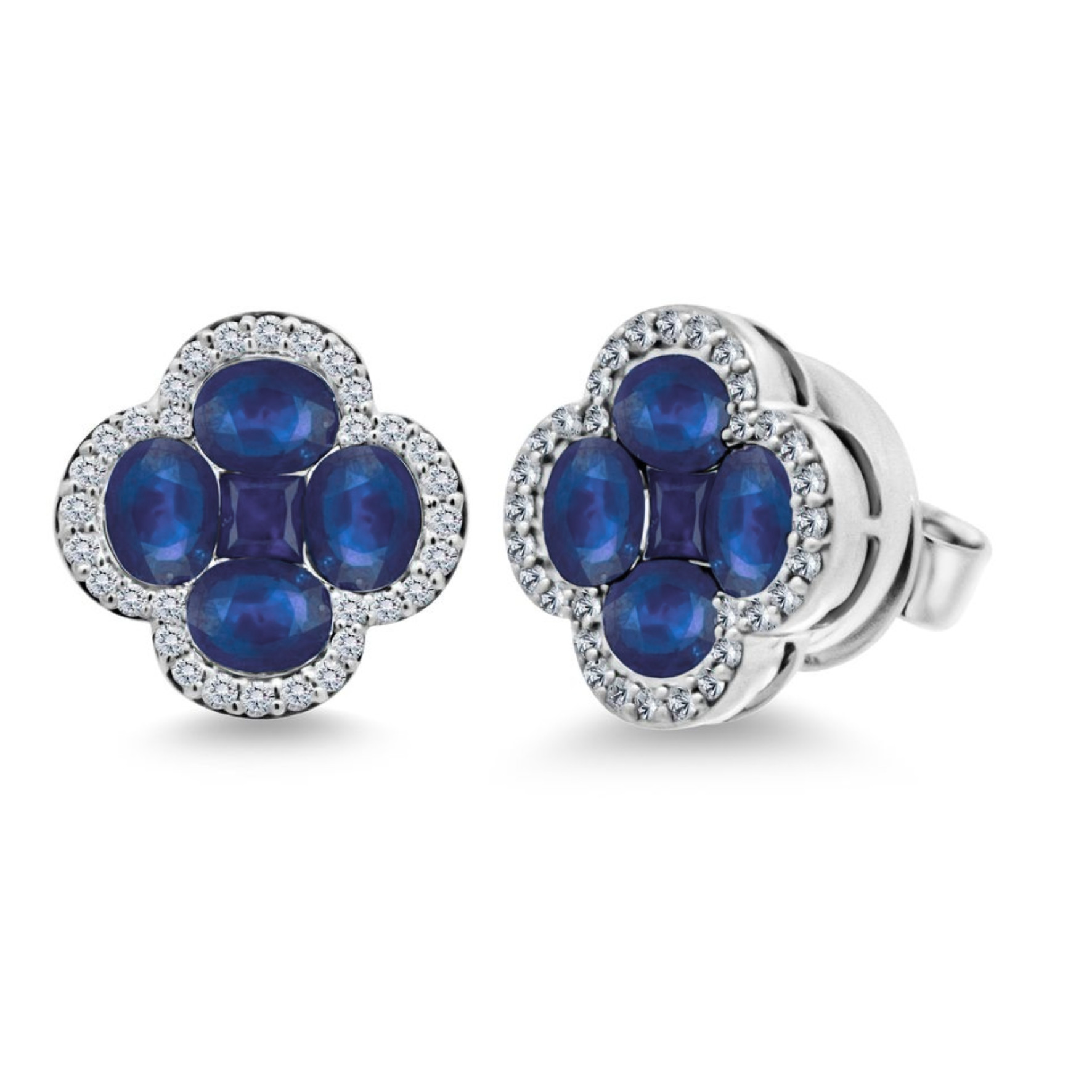 Cerulean Clover Studs