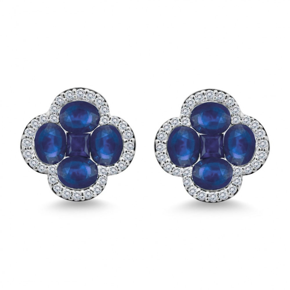 Image of Cerulean Clover Studs