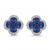 Cerulean Clover Studs
