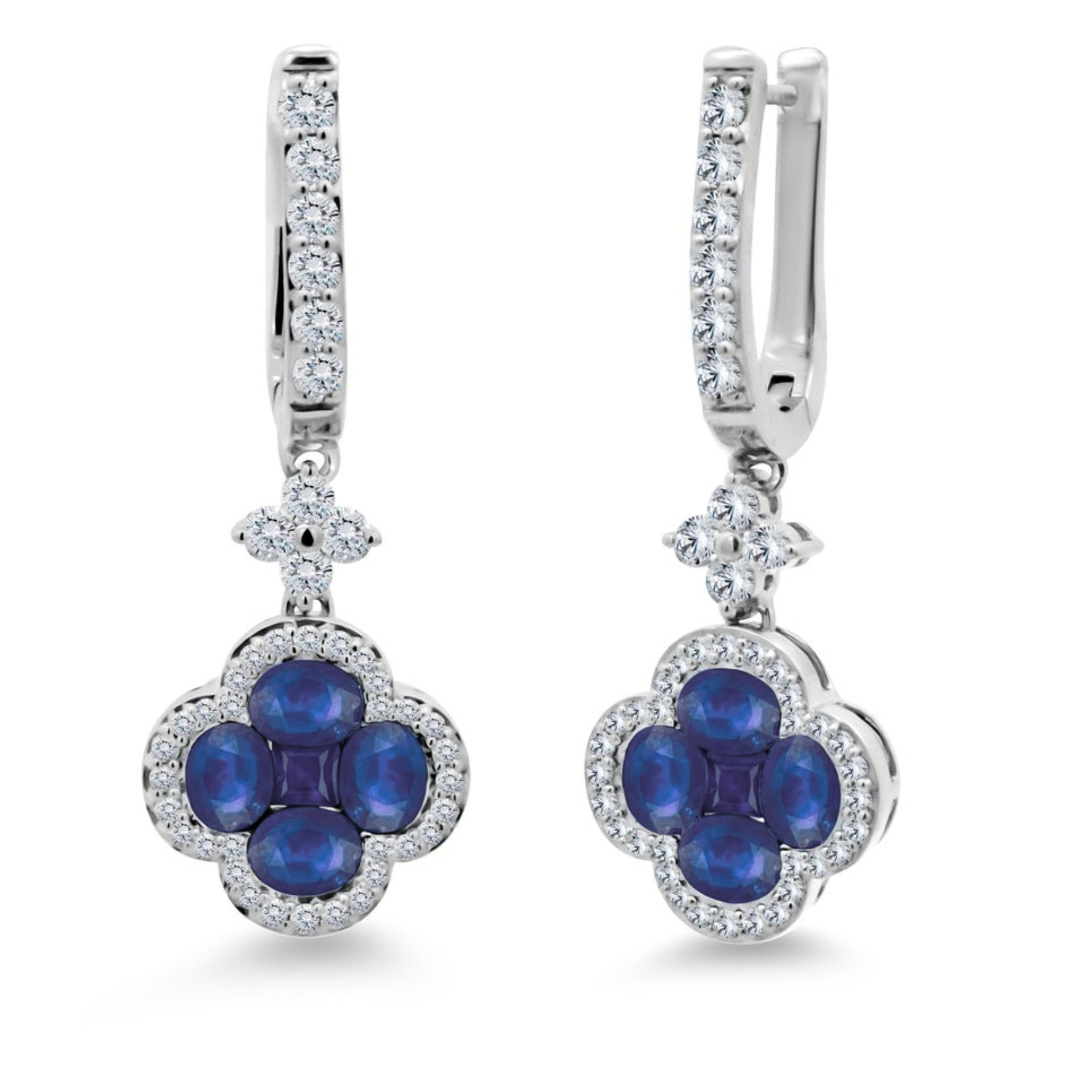 Cerulean Clover Earrings