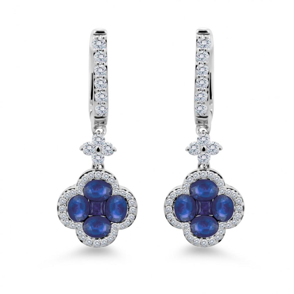 Image of Cerulean Clover Earrings
