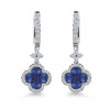 Cerulean Clover Earrings