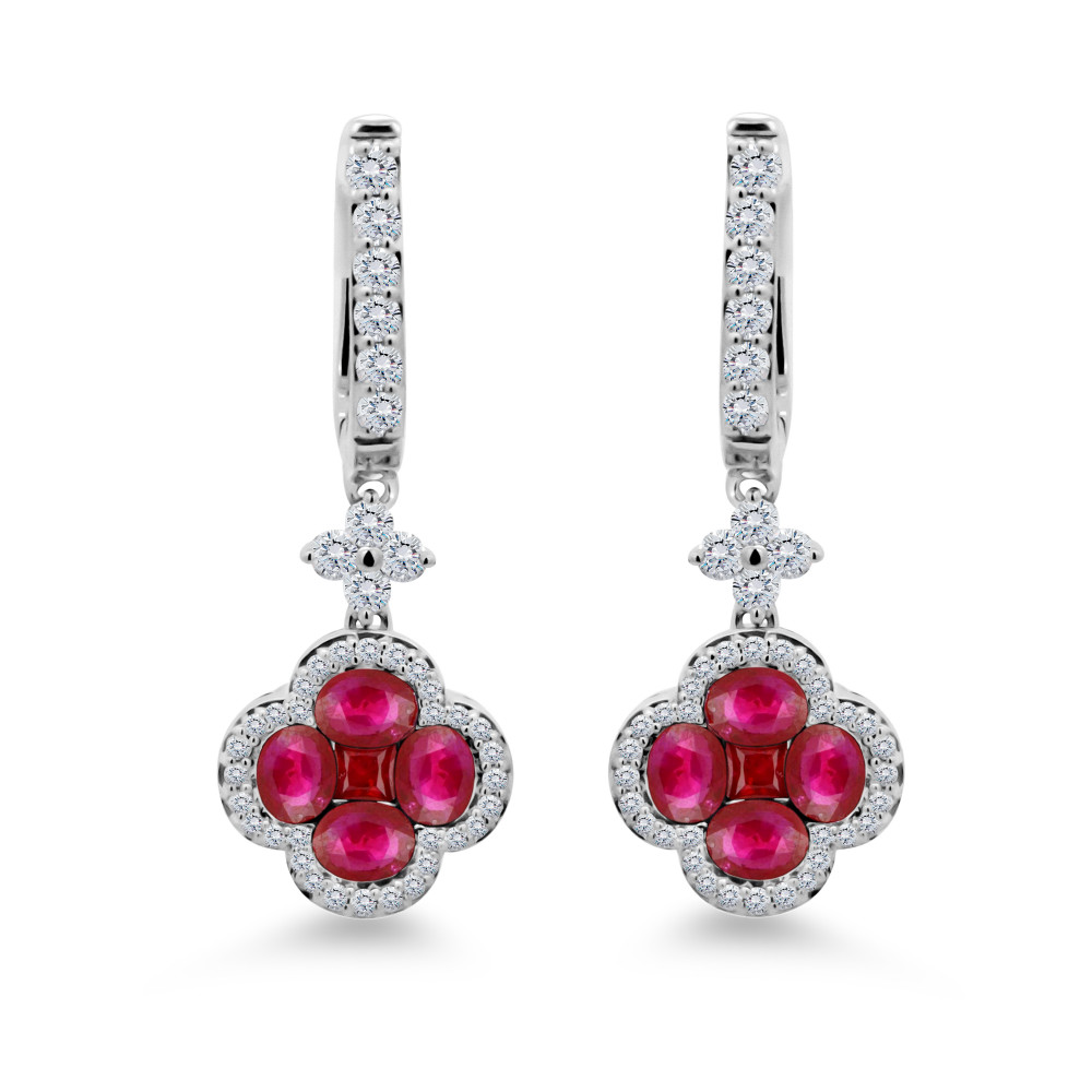 Image of Crimson Clover Earrings
