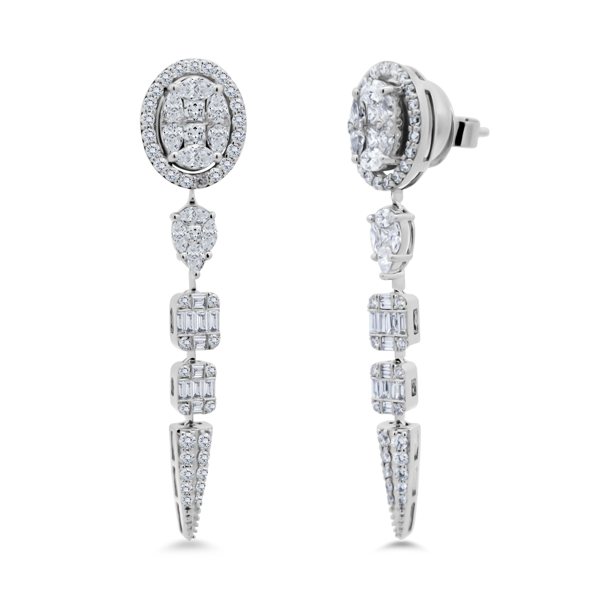 Celestia Halo Drop Earrings