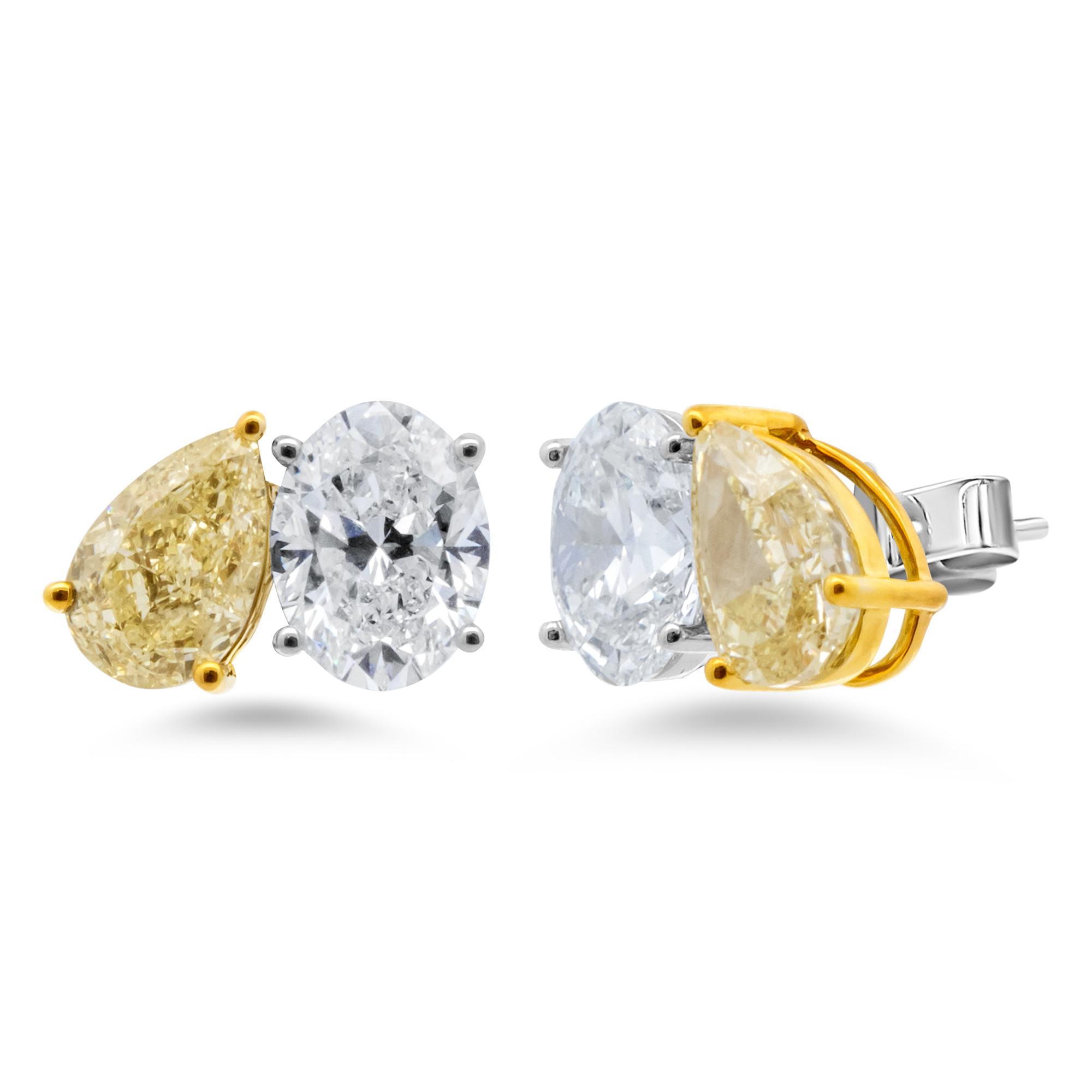 18K Toi et Moi Diamond Earrings