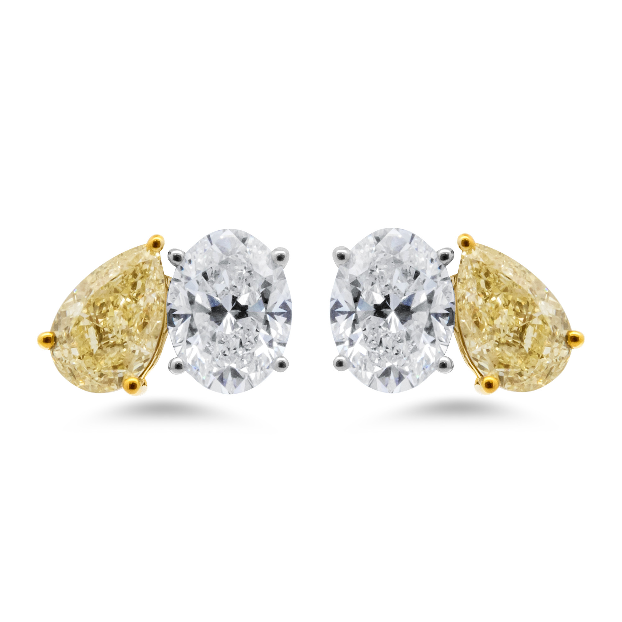 18K Toi et Moi Diamond Earrings