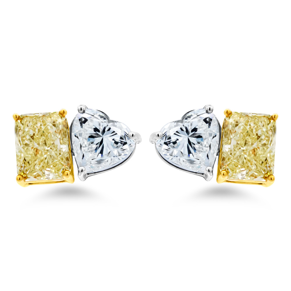 Image of 18K Toi et Moi Diamonds Earrings