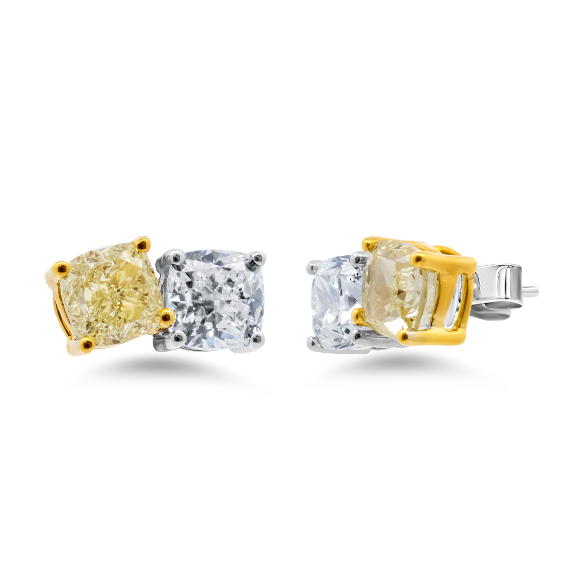 18K Toi et Moi Diamond Earrings