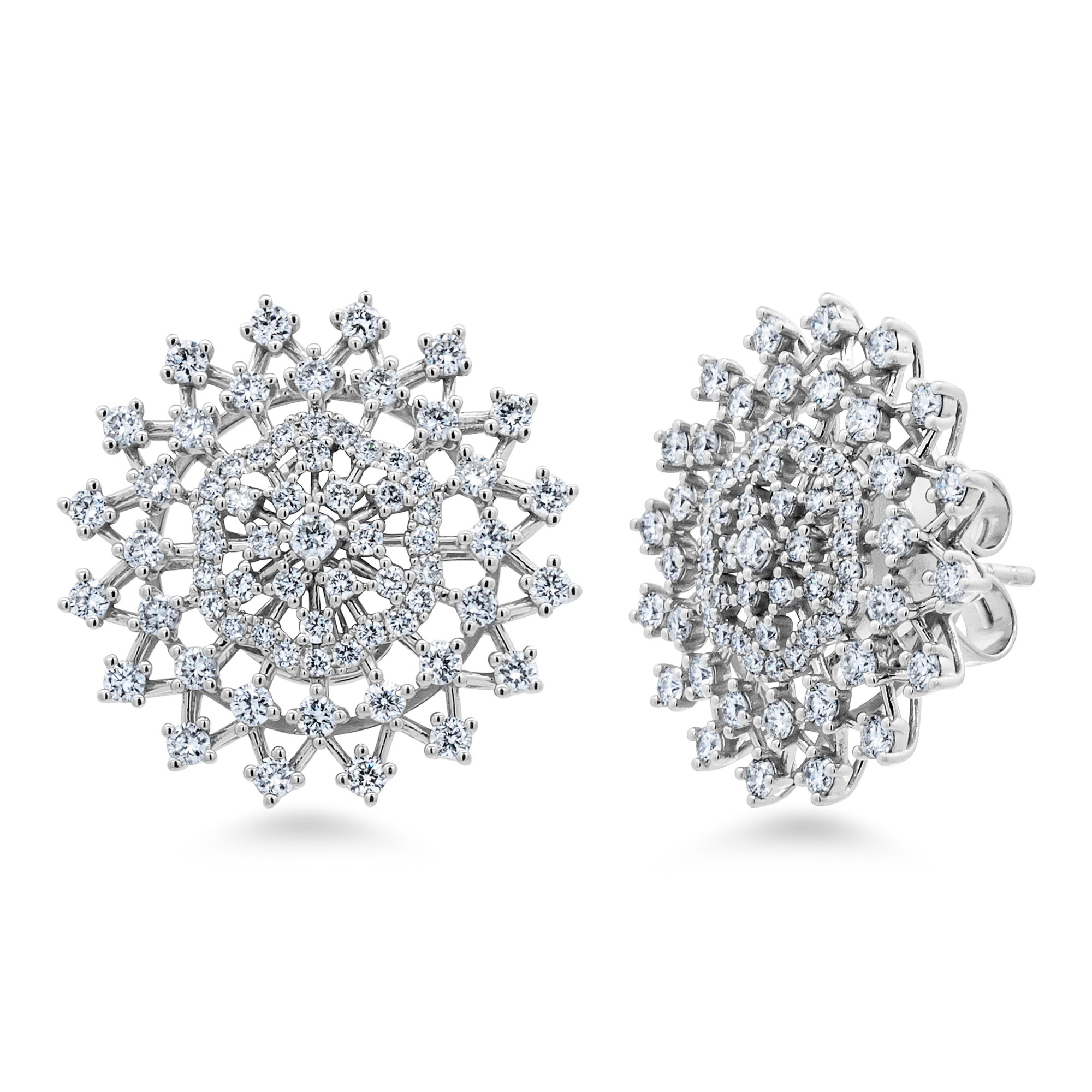 18K Natural Diamonds Earrings