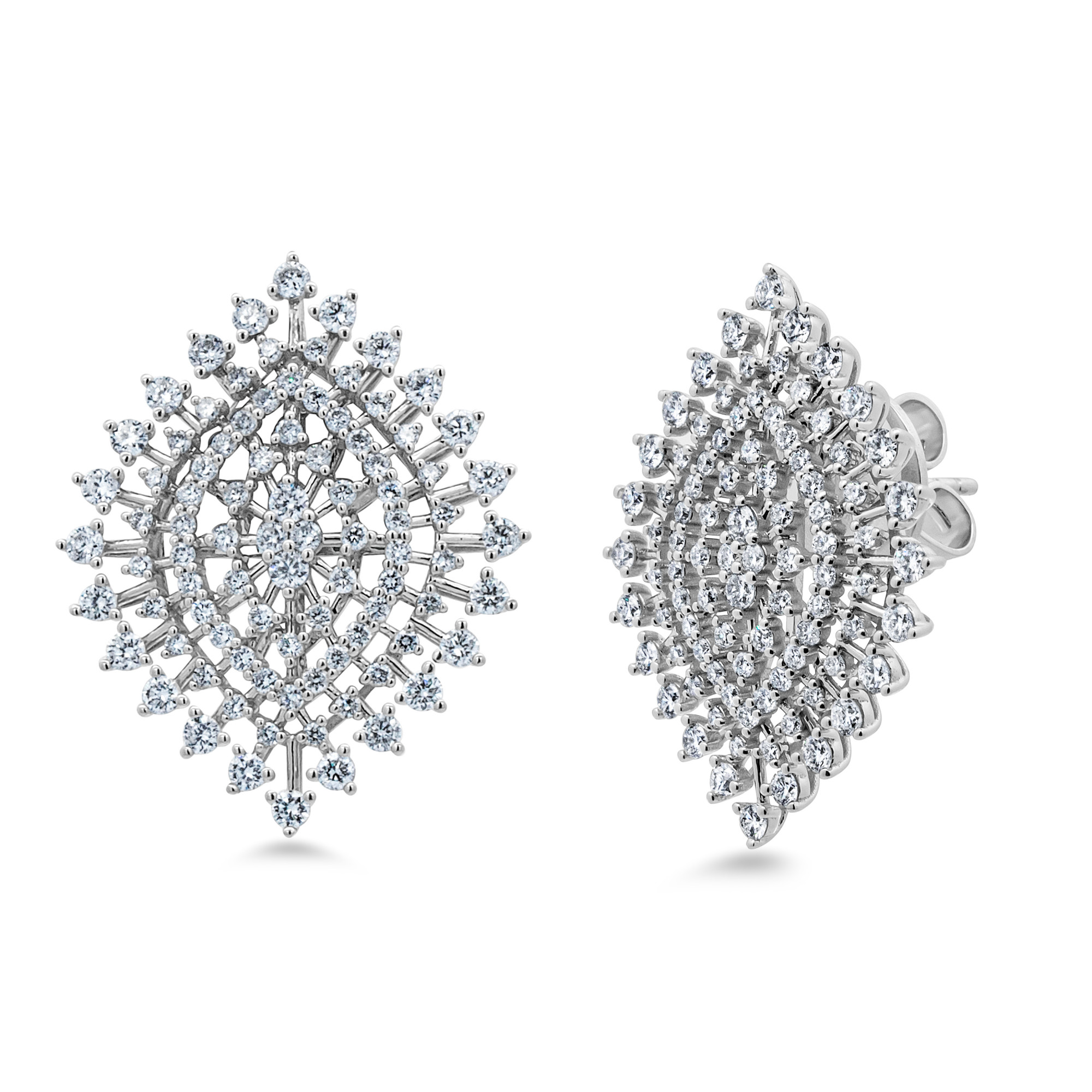 18K Natural Diamonds Earrings