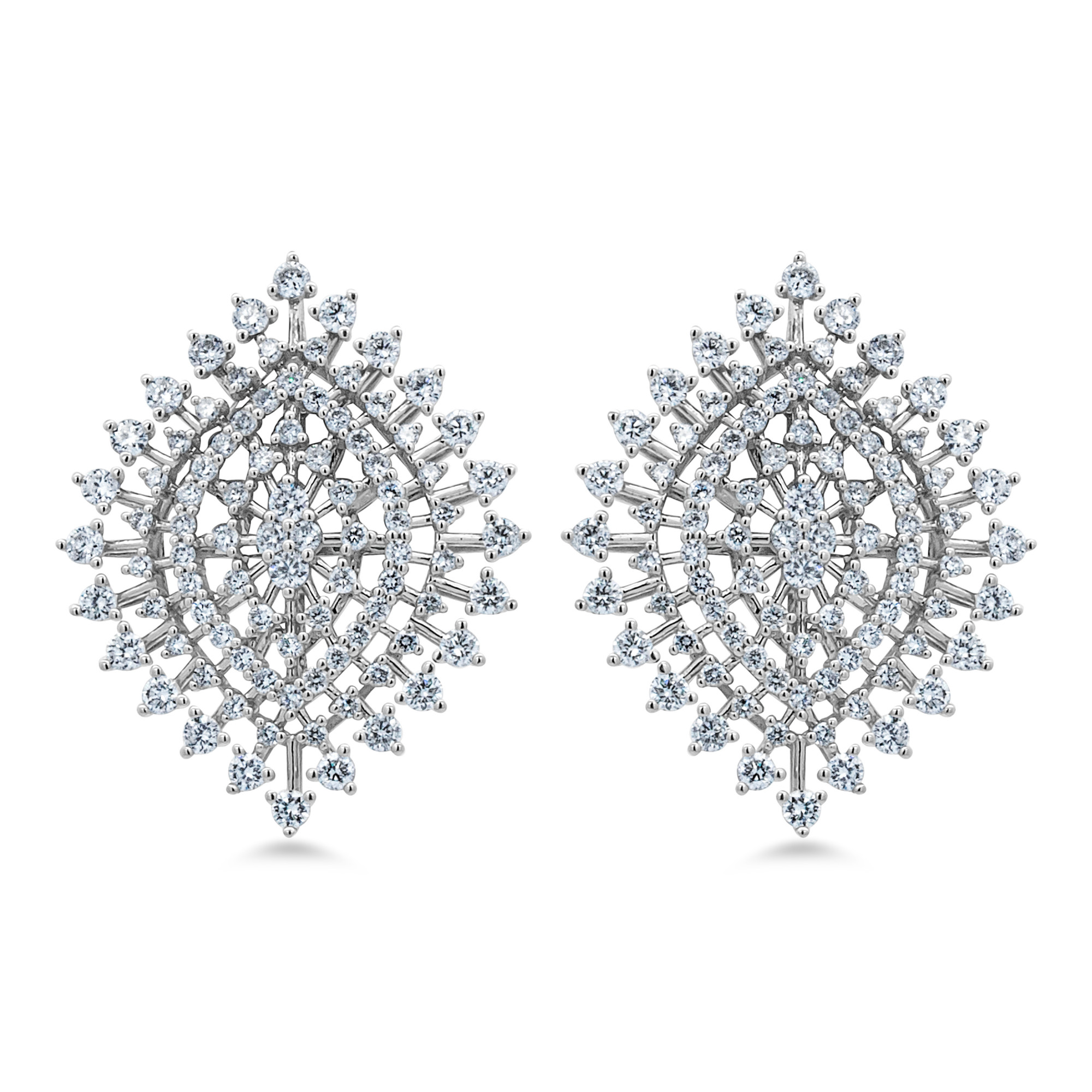 18K Natural Diamonds Earrings