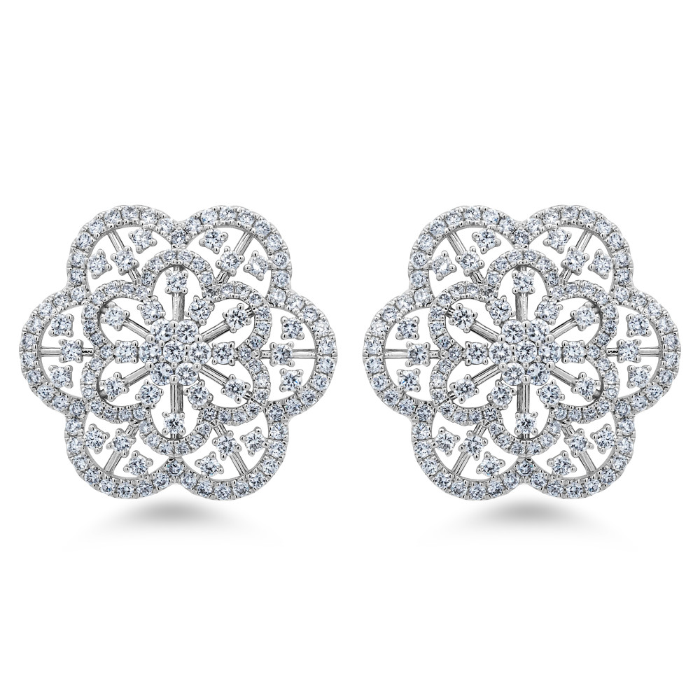 Image of 18K Natural Diamonds Earrings