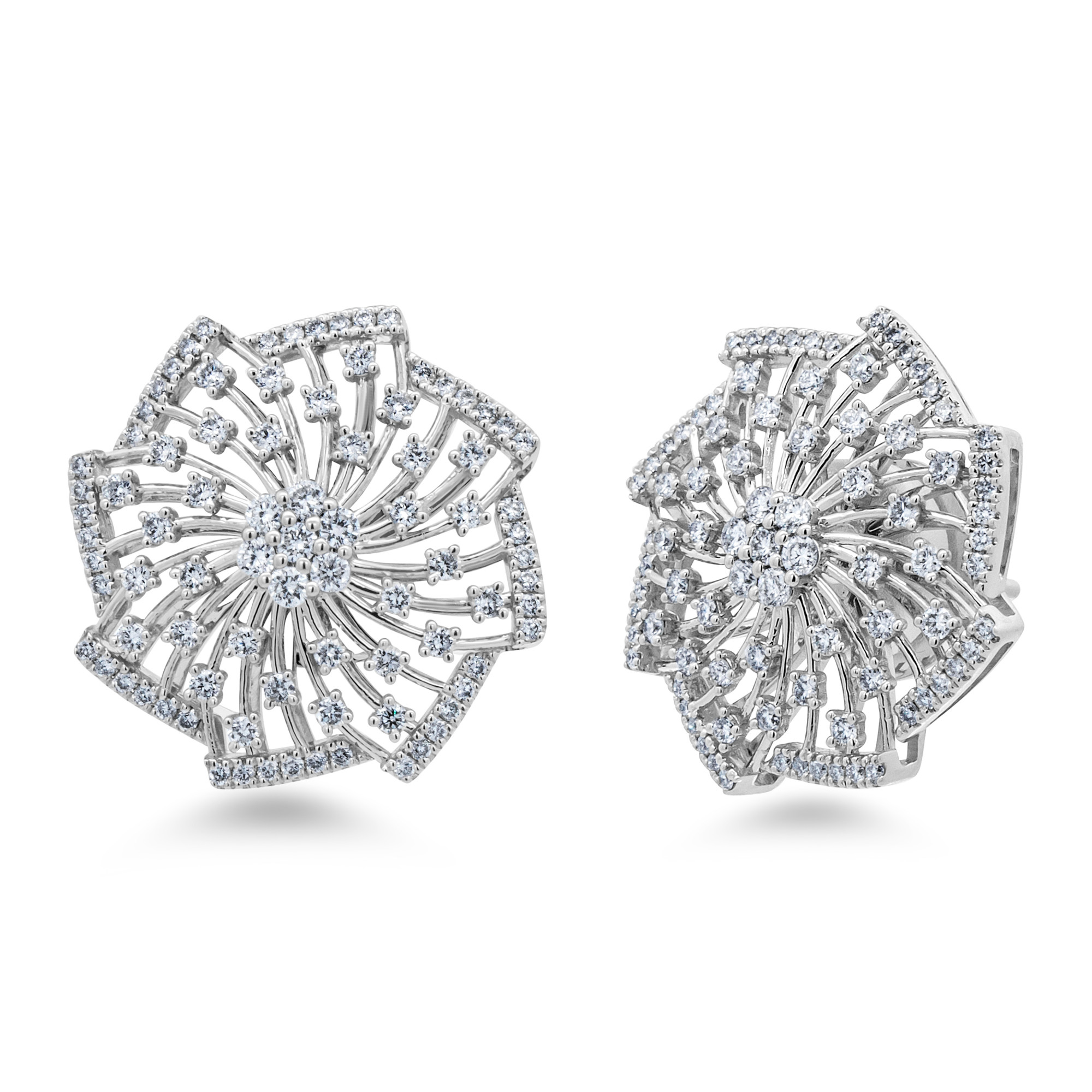18K Natural Diamonds Earrings