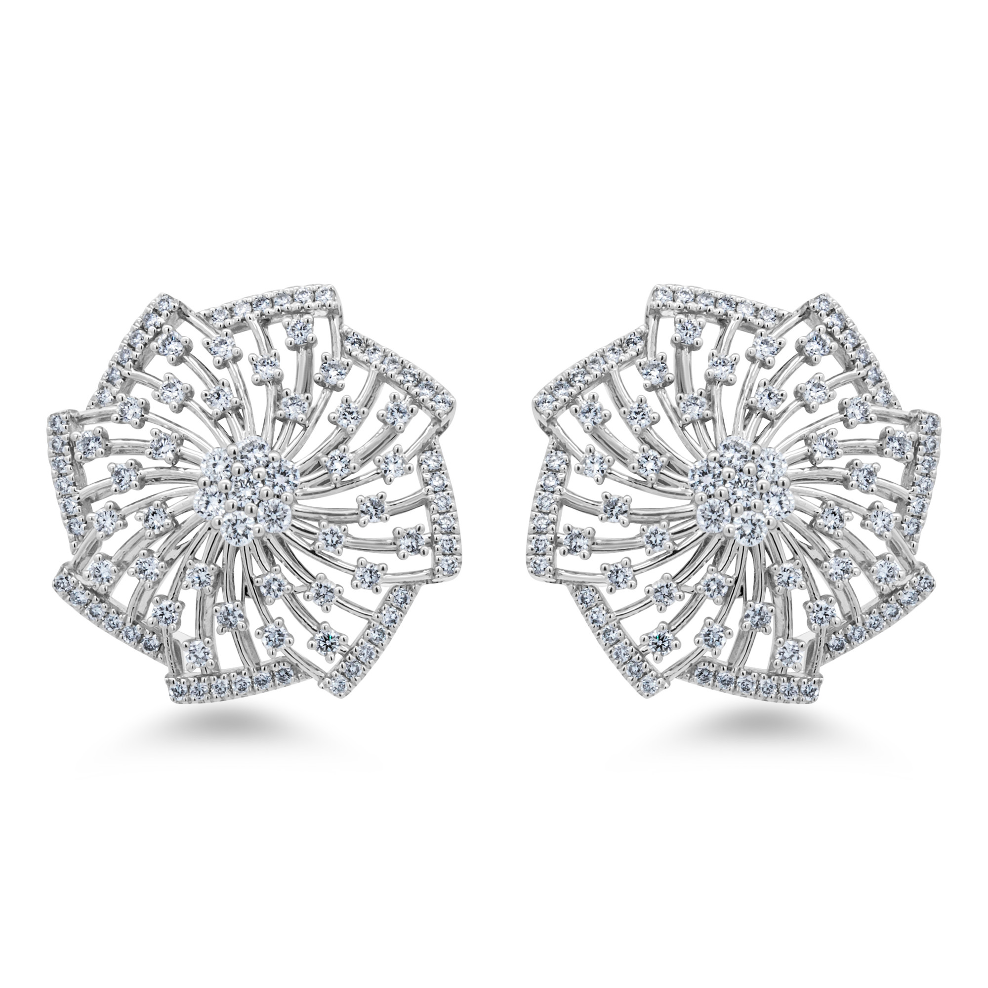 18K Natural Diamonds Earrings