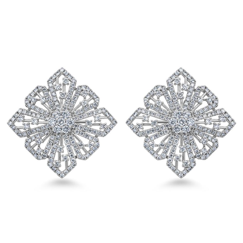 Image of 18K Natural Diamonds Earrings