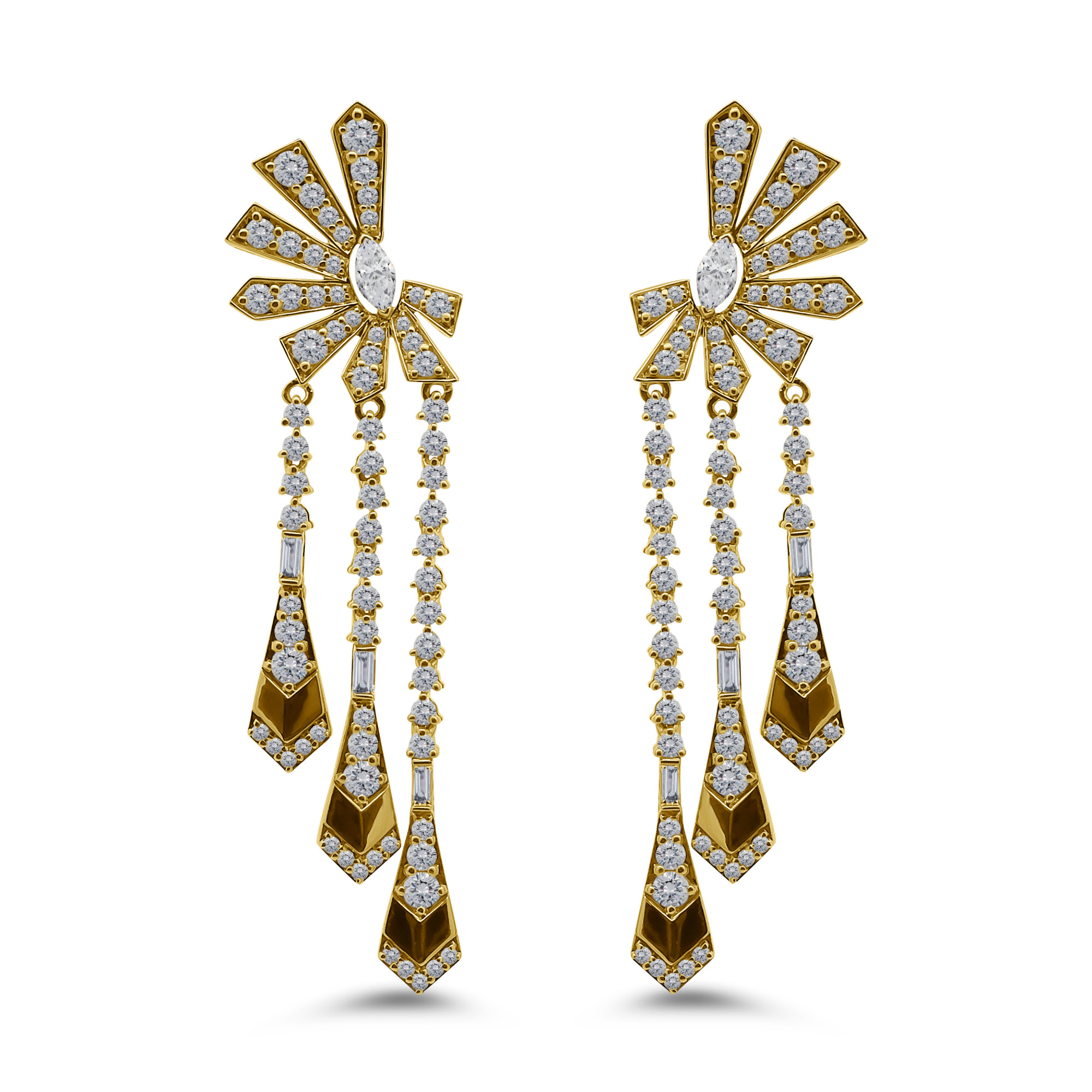 Aurelia Diamond Tassel Earrings
