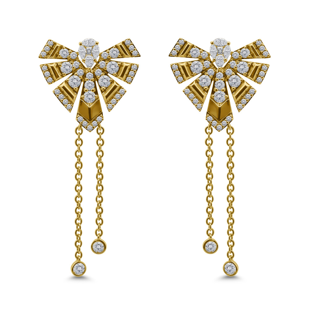 Image of Aurelia Diamond Tassel Earrings