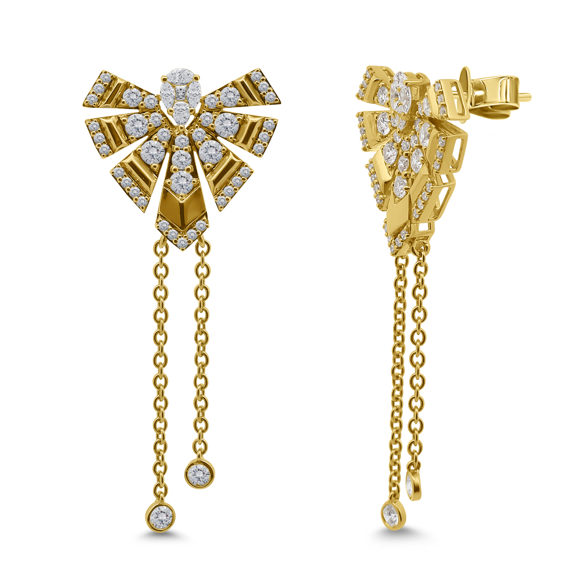 Aurelia Diamond Tassel Earrings