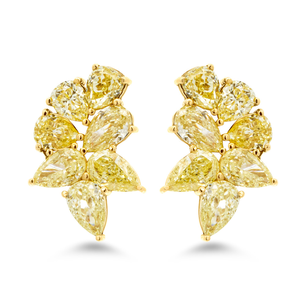 Image of 18K YELLOW DIAMOND EARRINGS