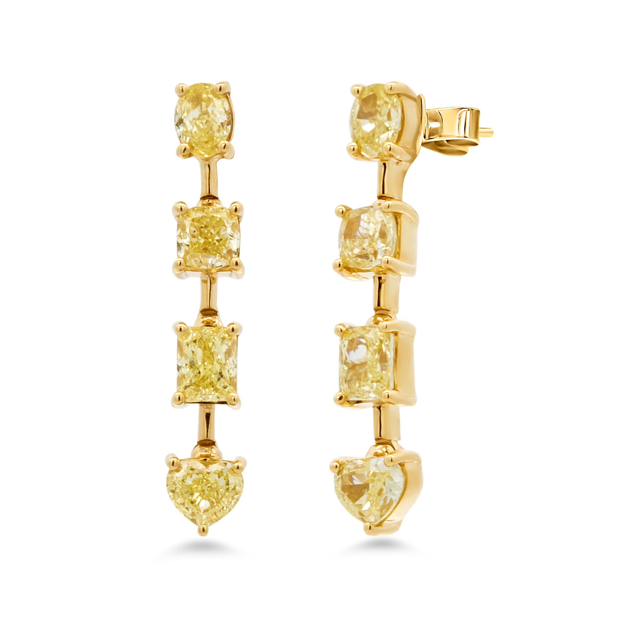 18K YELLOW DIAMOND EARRINGS