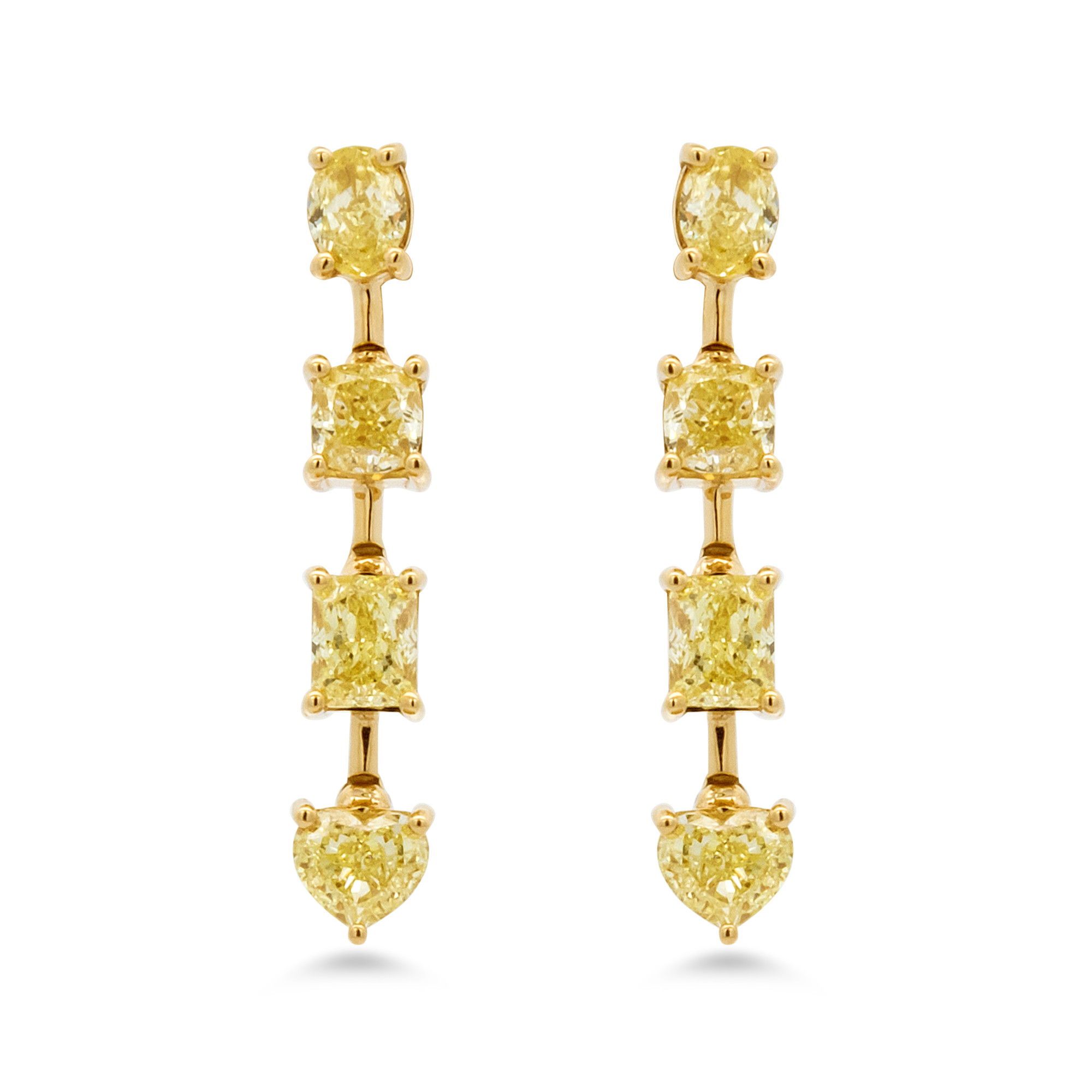 18K YELLOW DIAMOND EARRINGS