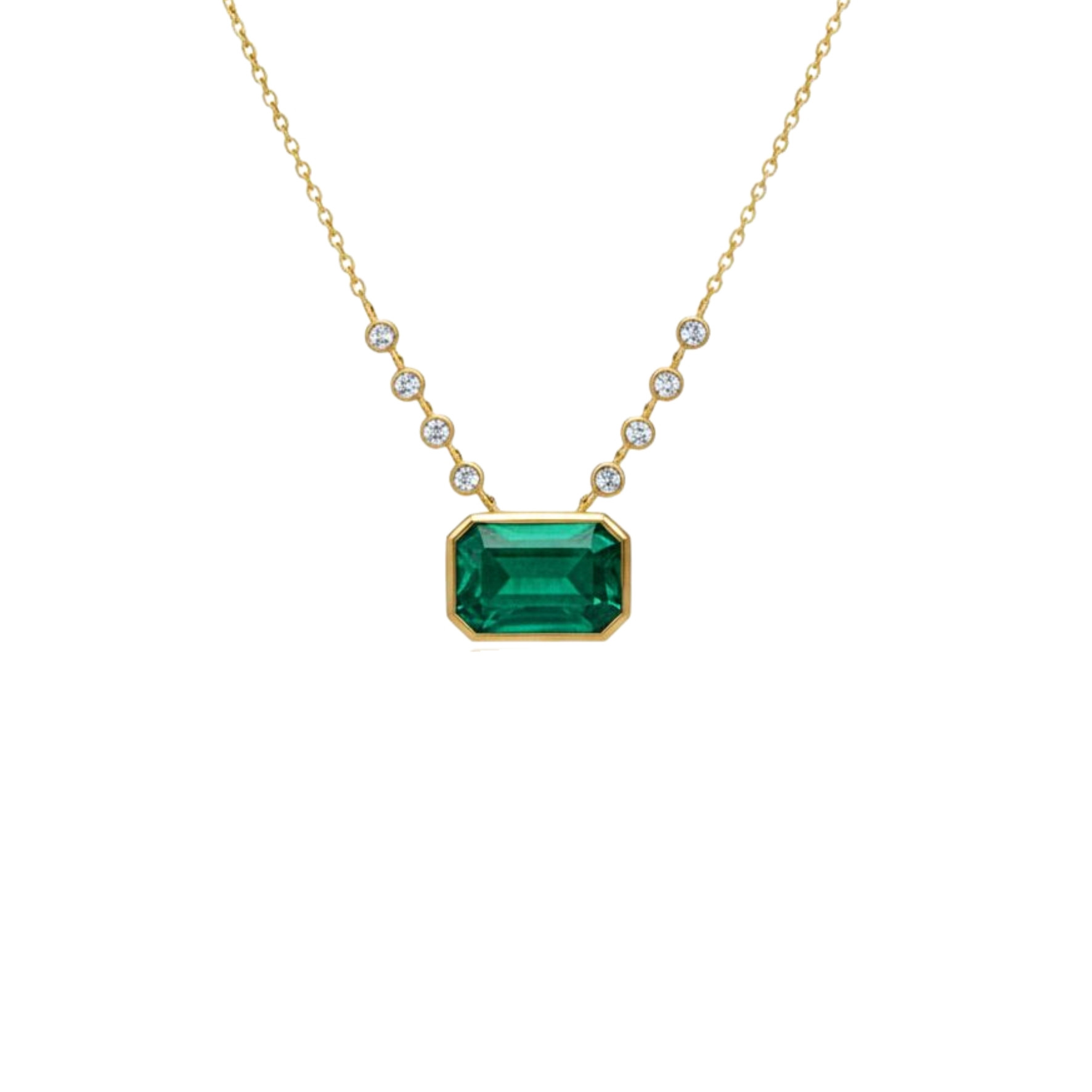 Emerald Octagoan Necklace