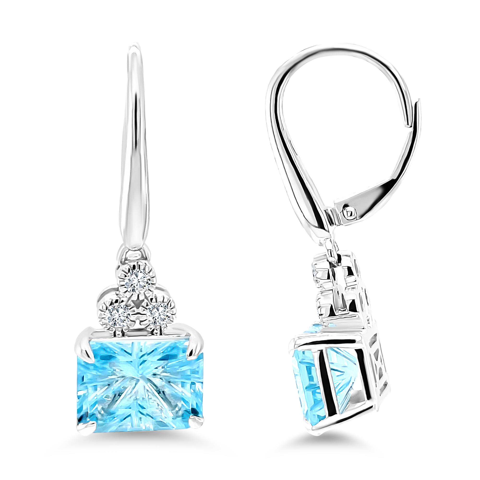 Frost Blue Topaz Earrings