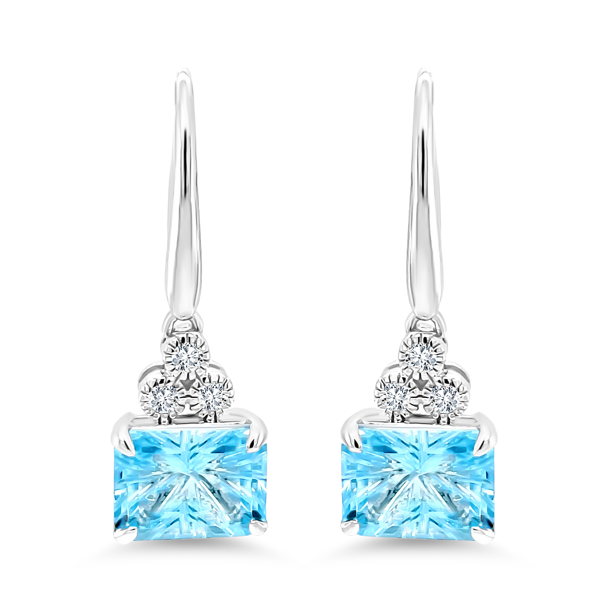 Frost Blue Topaz Earrings