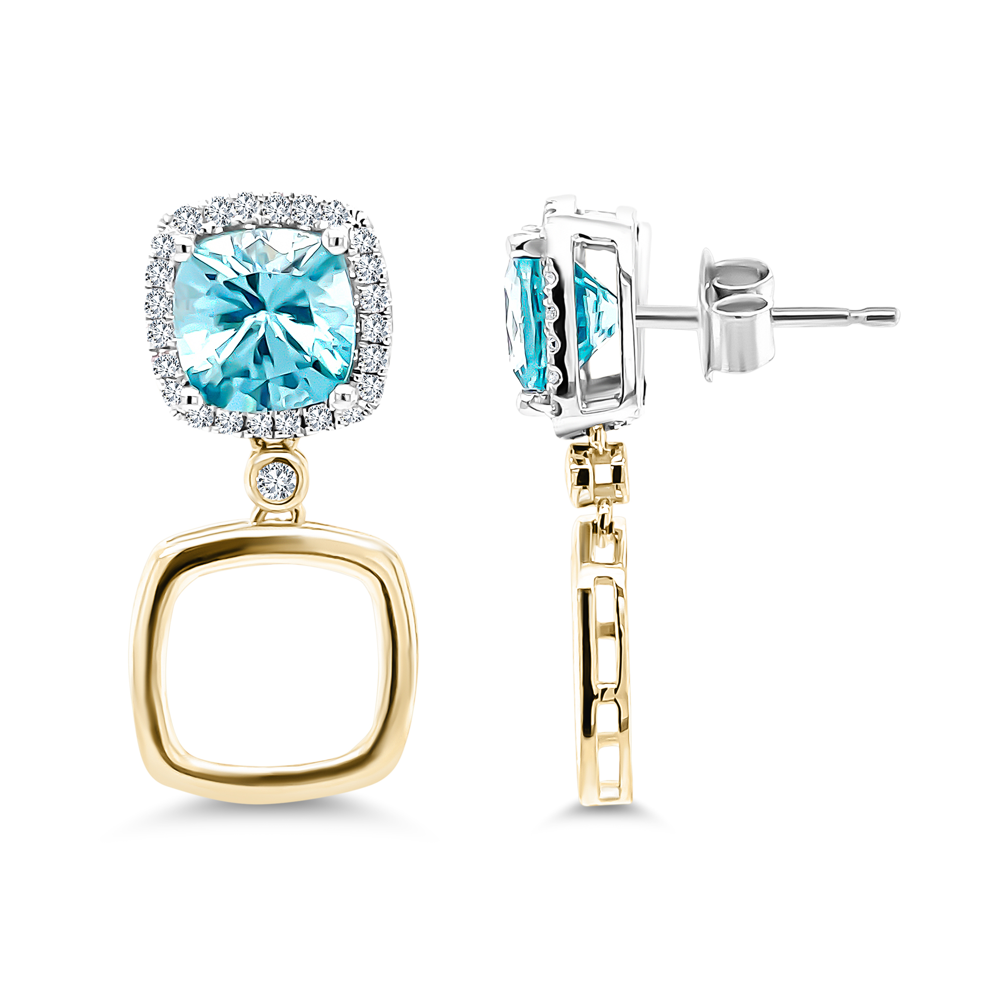GraupelBlue Zircon Earrings