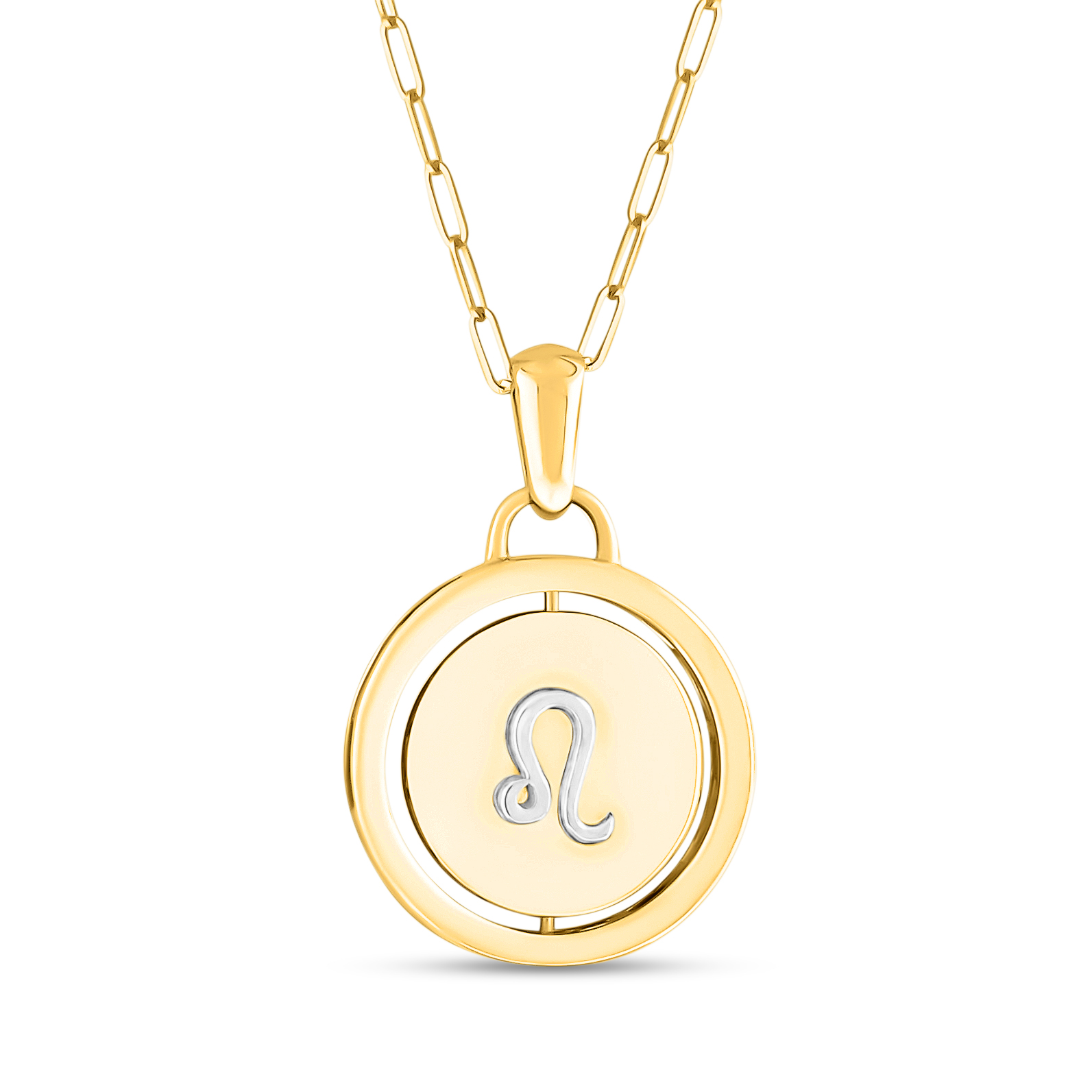 Leo Zodiac Constellation 14K Gold Pendant