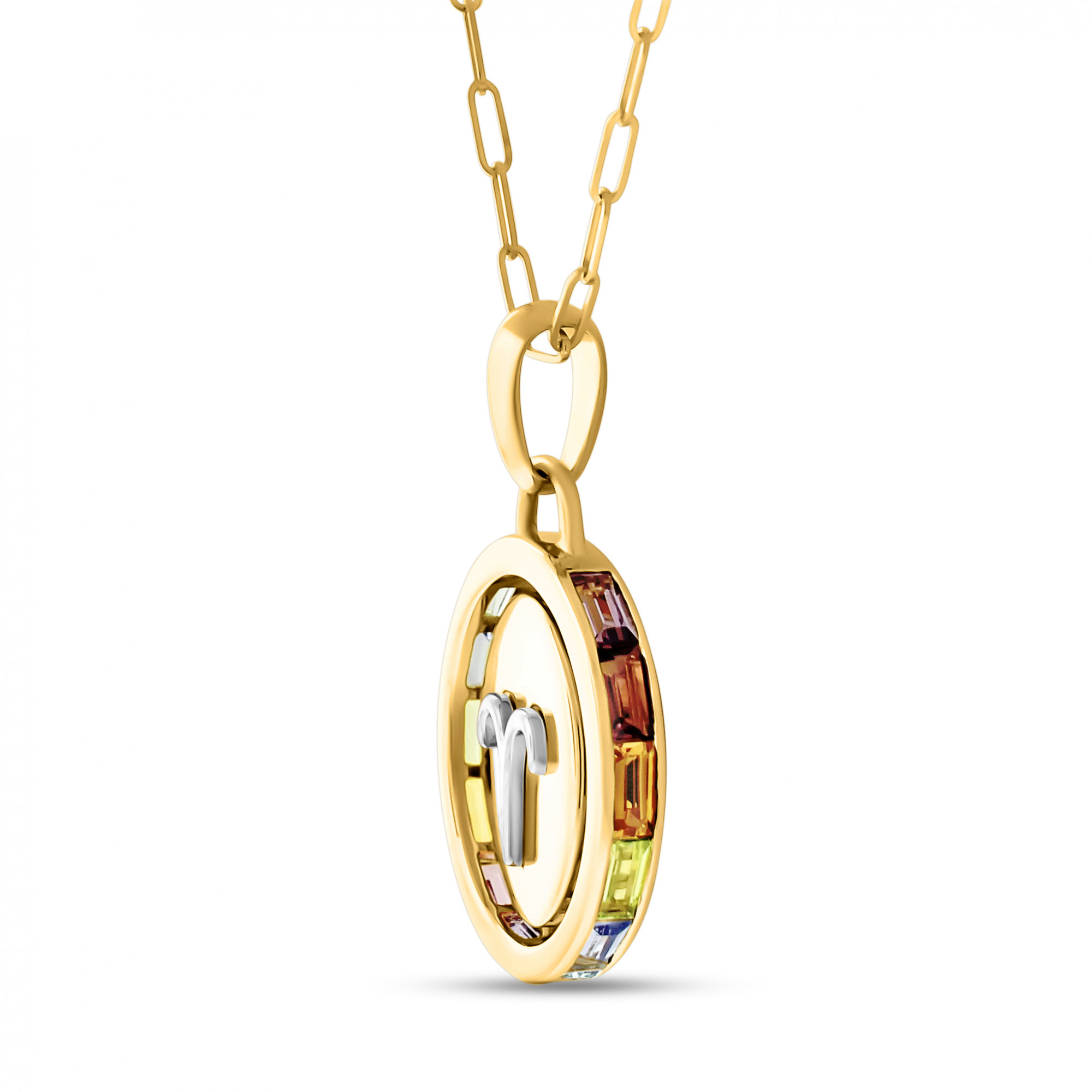 Libra Zodiac Constellation 14K Gold Pendant