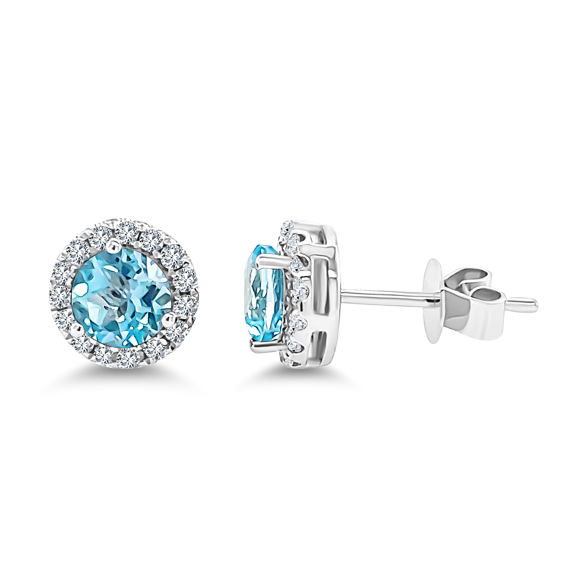 Martini Blue Topaz Earrings