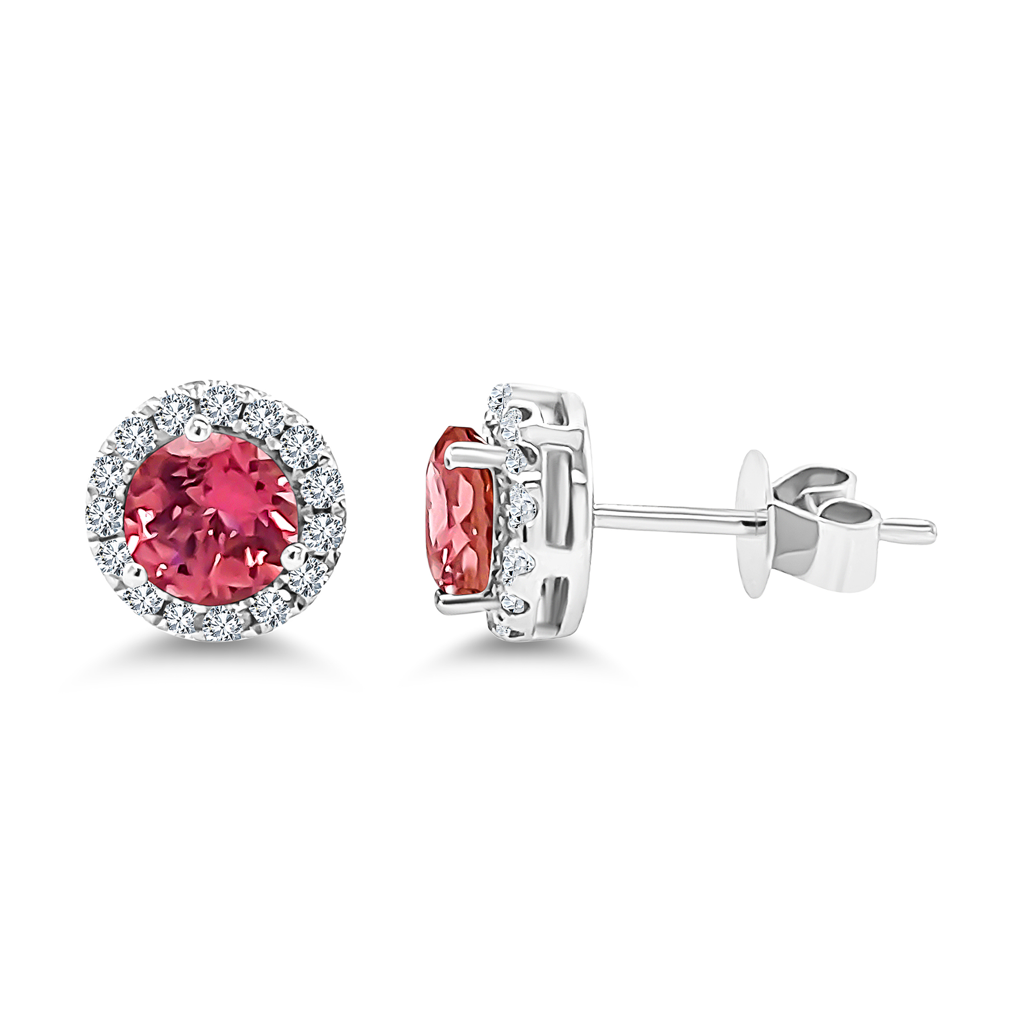 Martini Pink Tourmaline Earrings