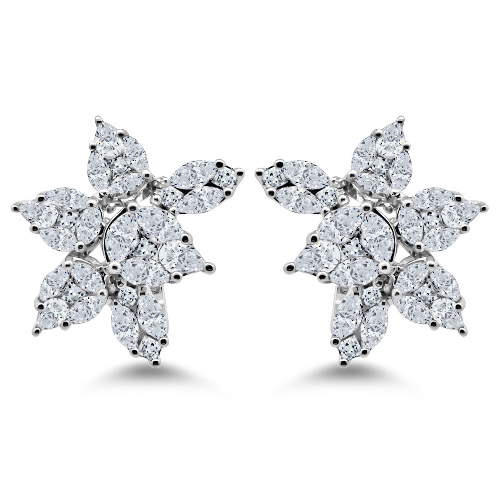 Image of Diamond Petals Earrings