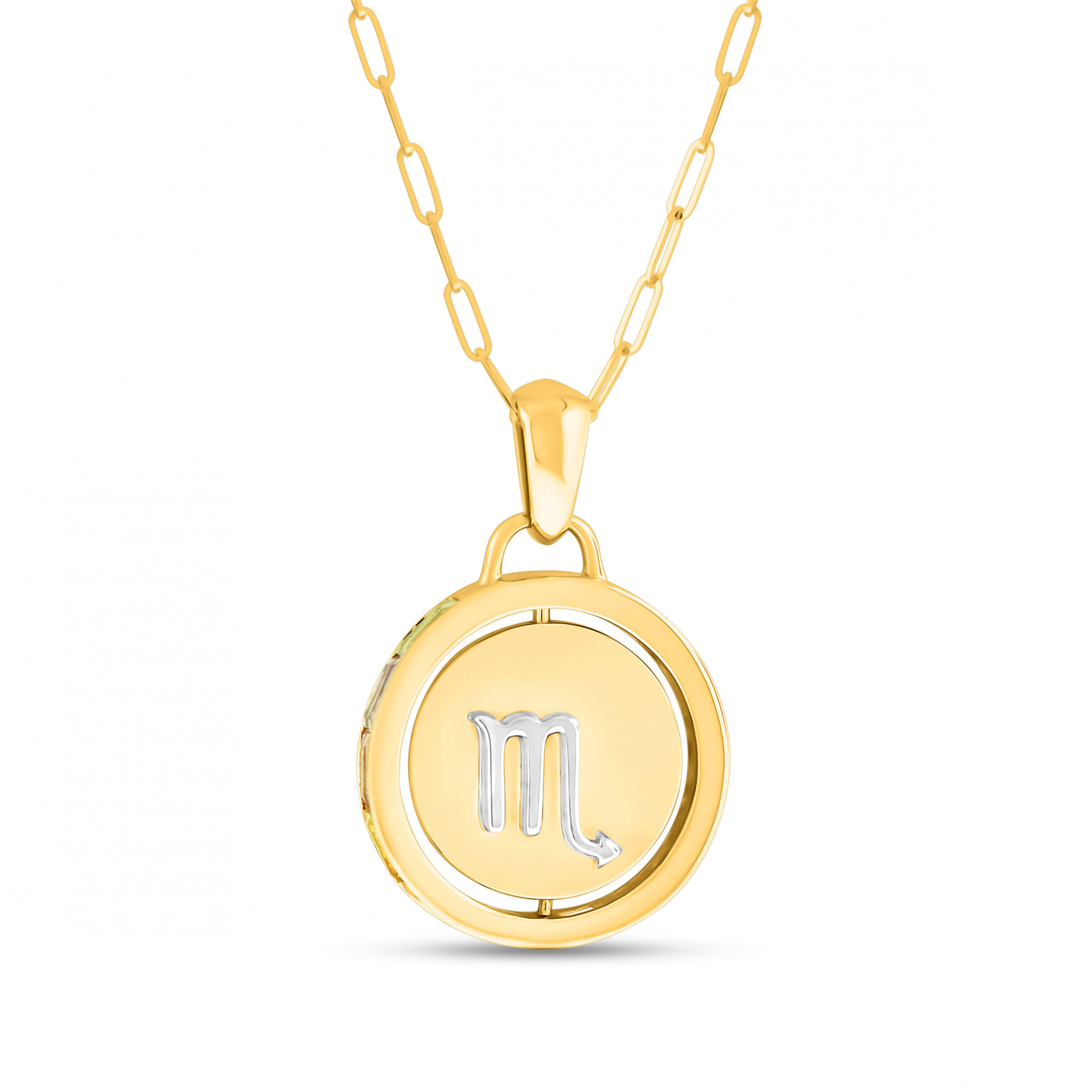 Scorpio Zodiac Constellation 14K Gold Pendant