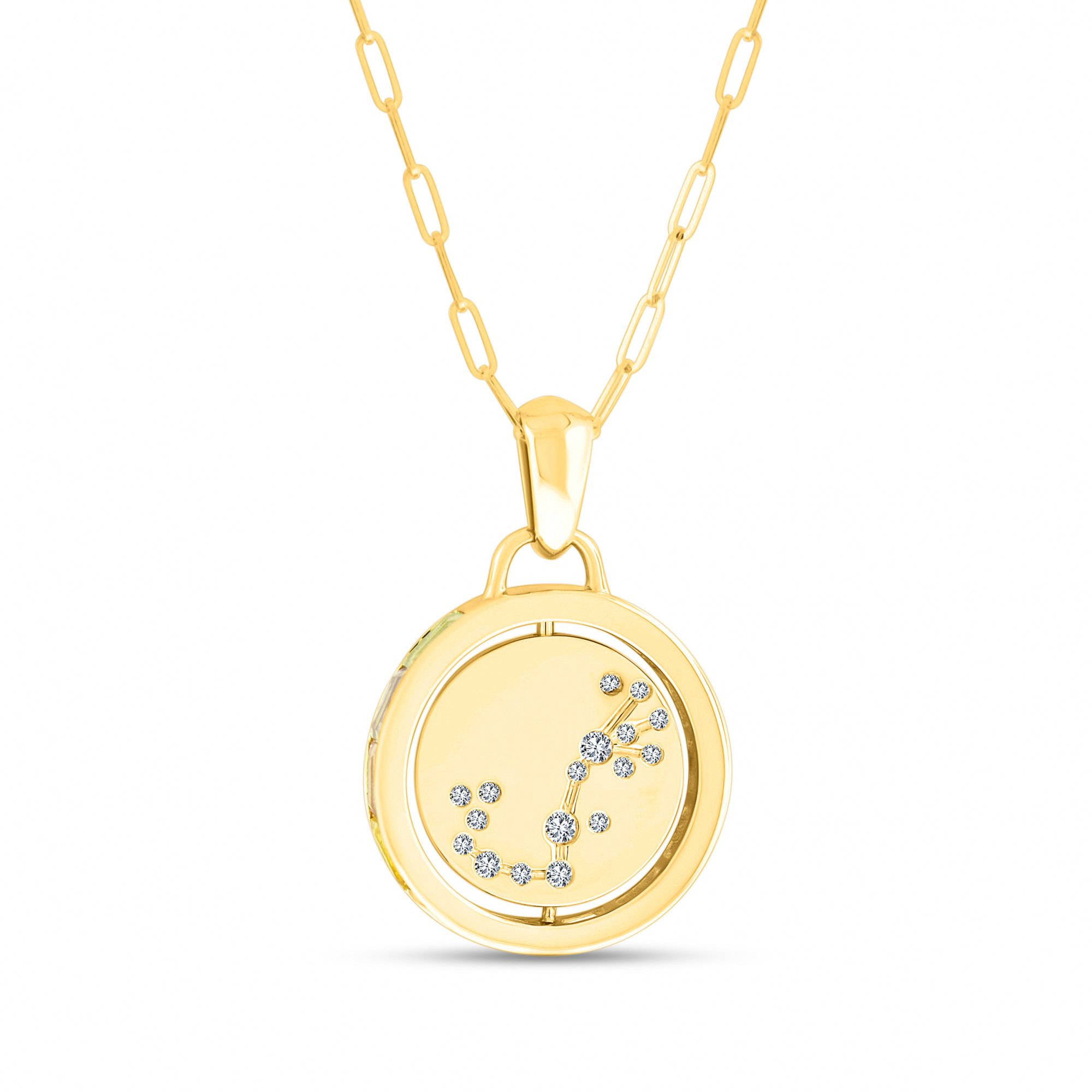 Scorpio Zodiac Constellation 14K Gold Pendant