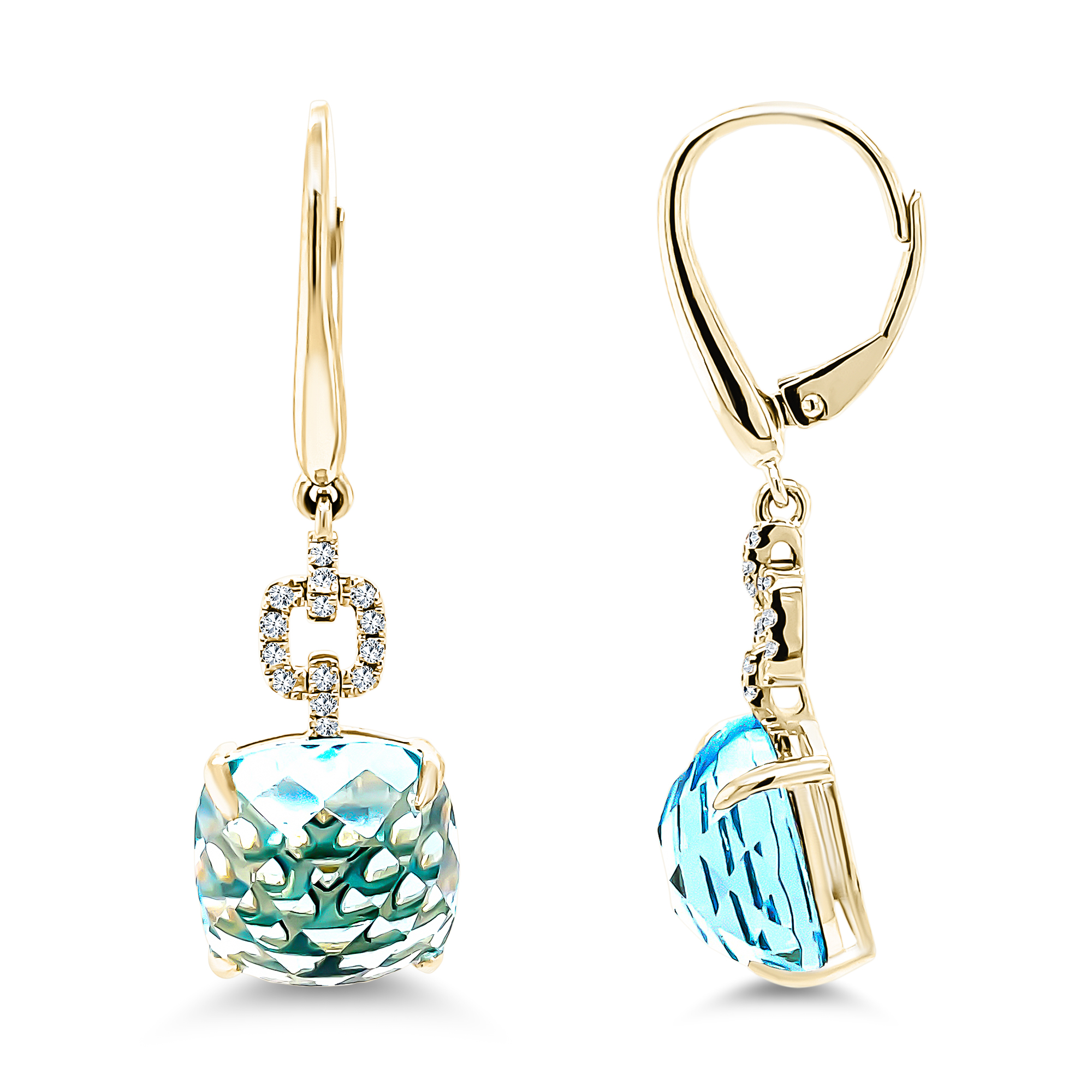 Reflection Blue Topaz Earrings