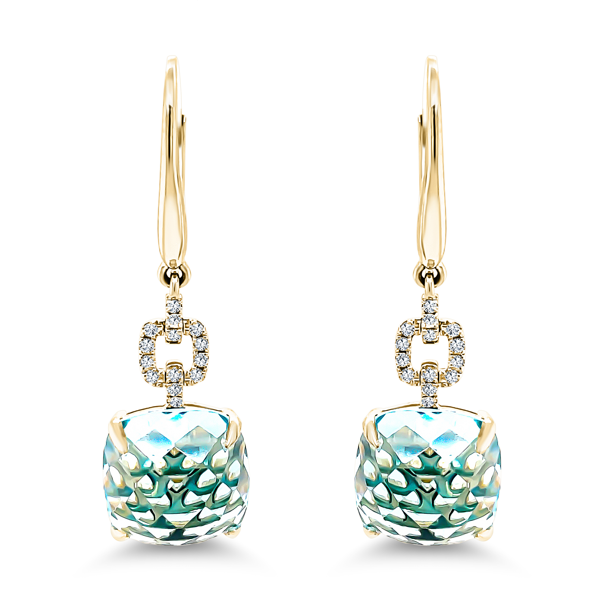 Reflection Blue Topaz Earrings