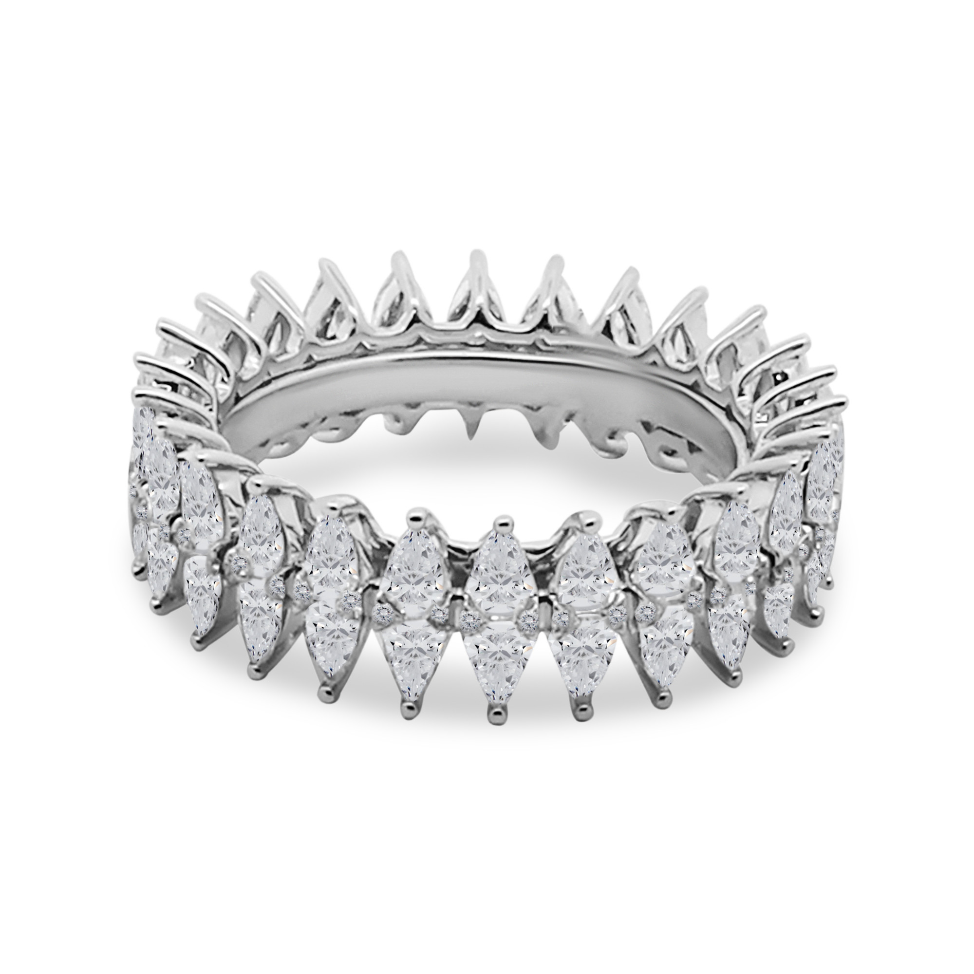 Fusion Diamond Wedding Band