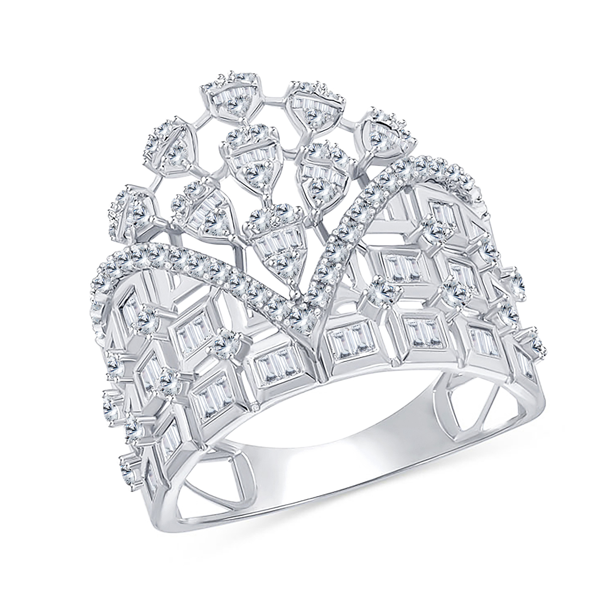 Crown Style Diamond Ring