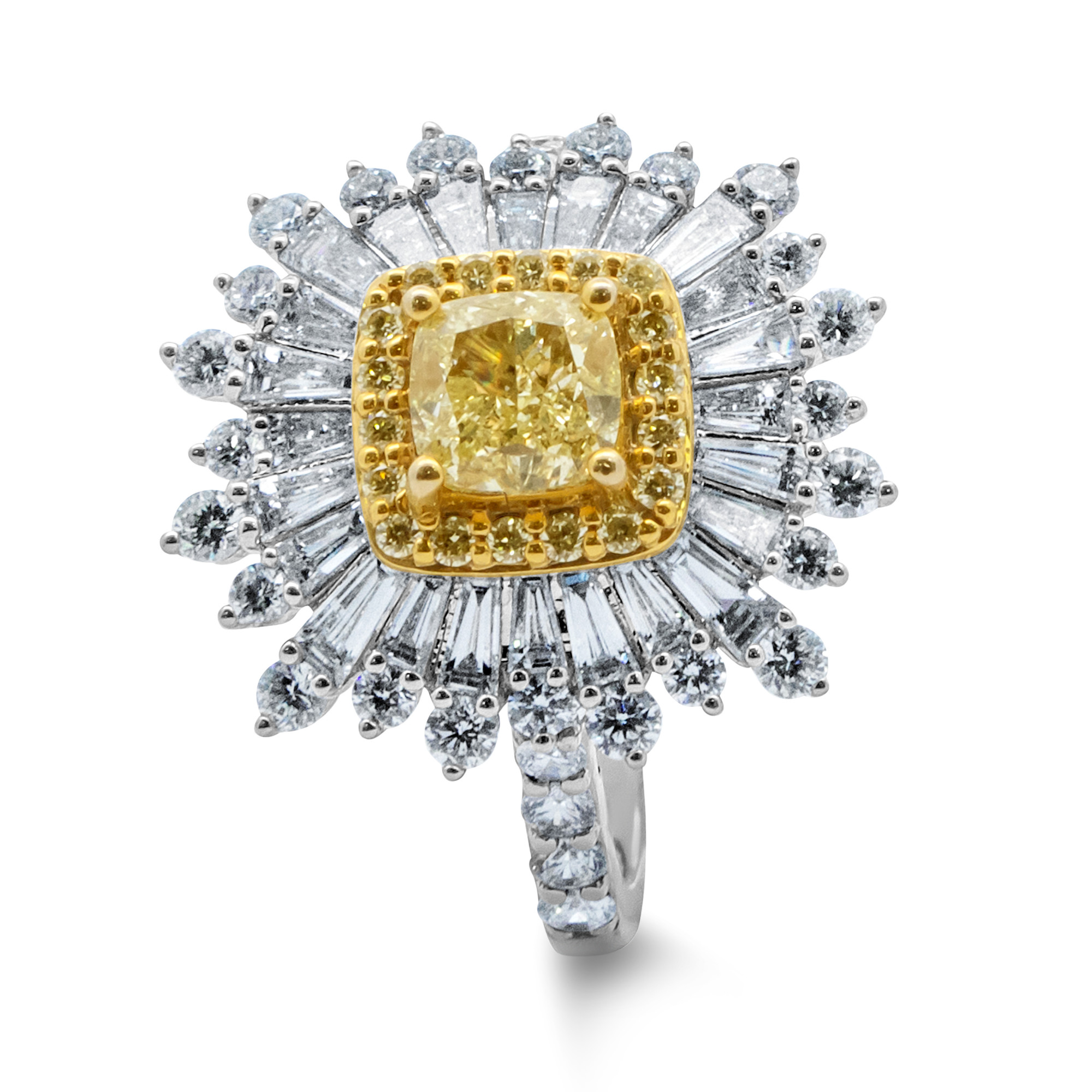 18k Yellow Diamonds Ring
