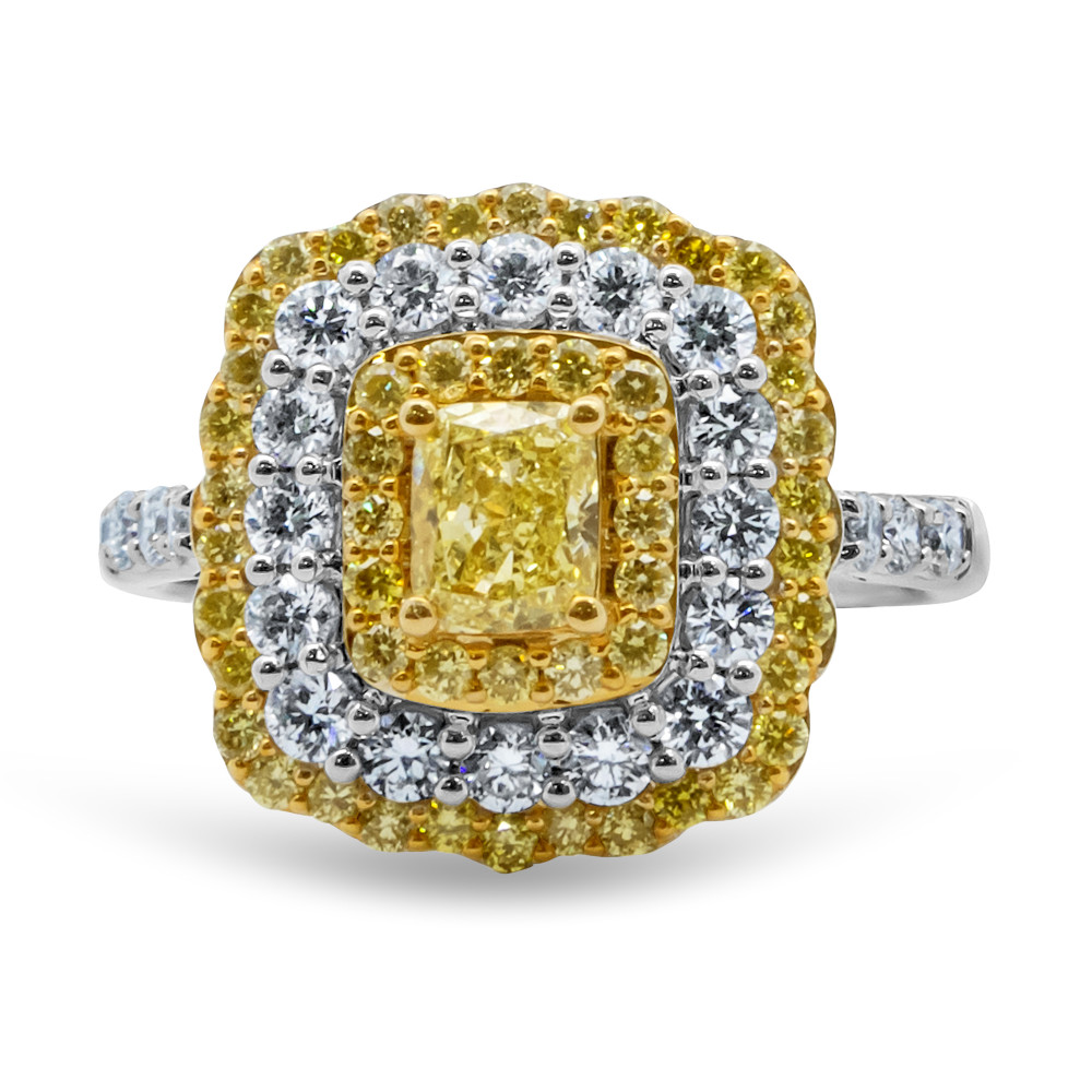 Image of 18k Yellow Diamond Ring